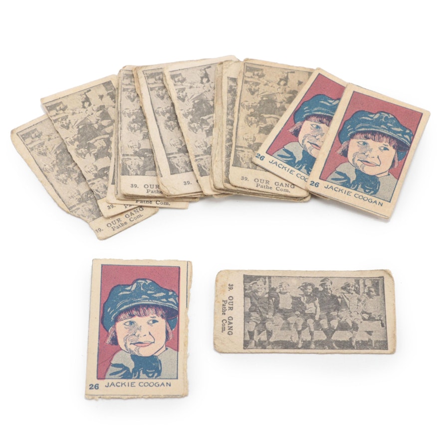 1920s Jackie Coogan and "Our Gang" Movie Hand-Cut Strip Cards