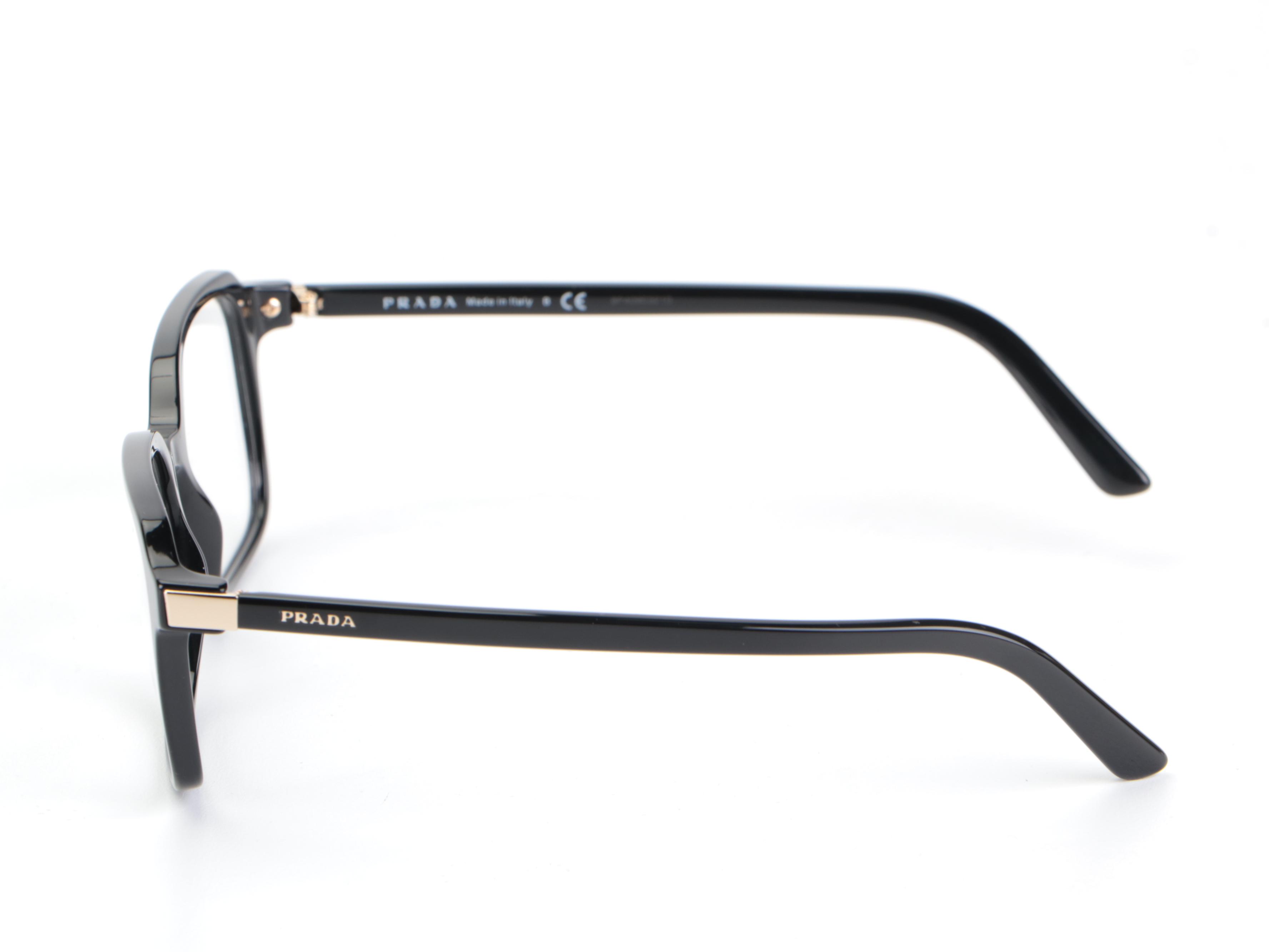 Prada VPR03X Black Frame Browline Square Lens Eyeglasses with Box and Case