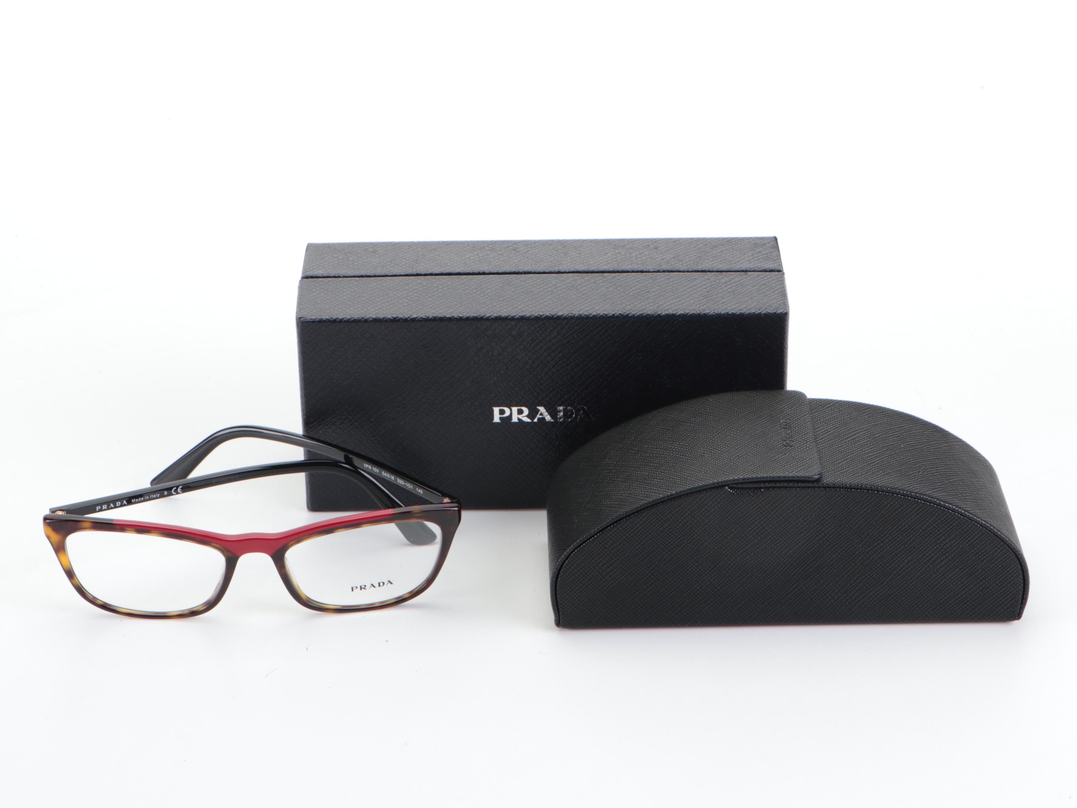 Prada VPR 10V Modified Cat Eye Sunglasses with Case and Box