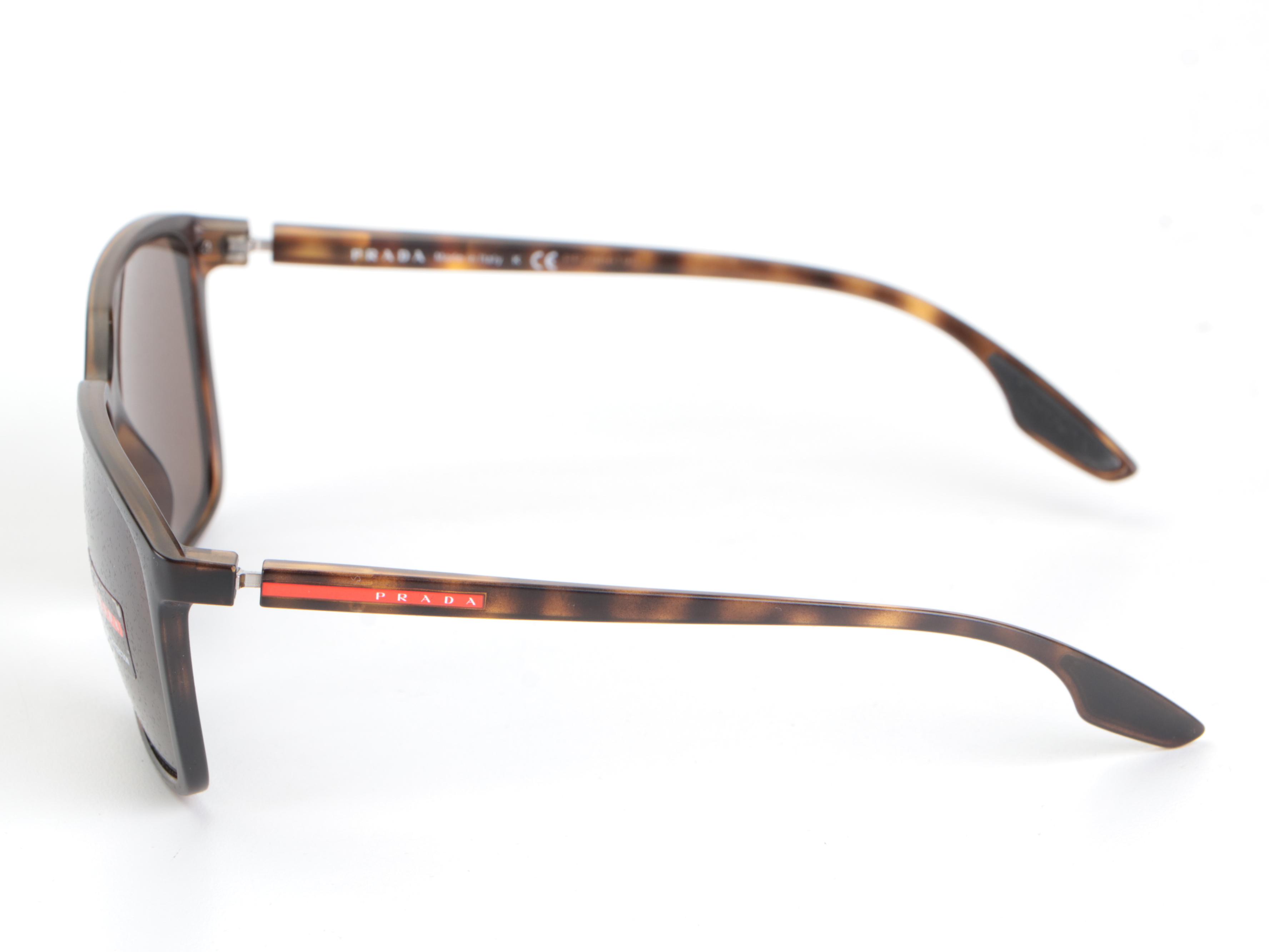 Prada Linea Rossa SPS06V Brown Havana Frame Sunglasses with Box and Case