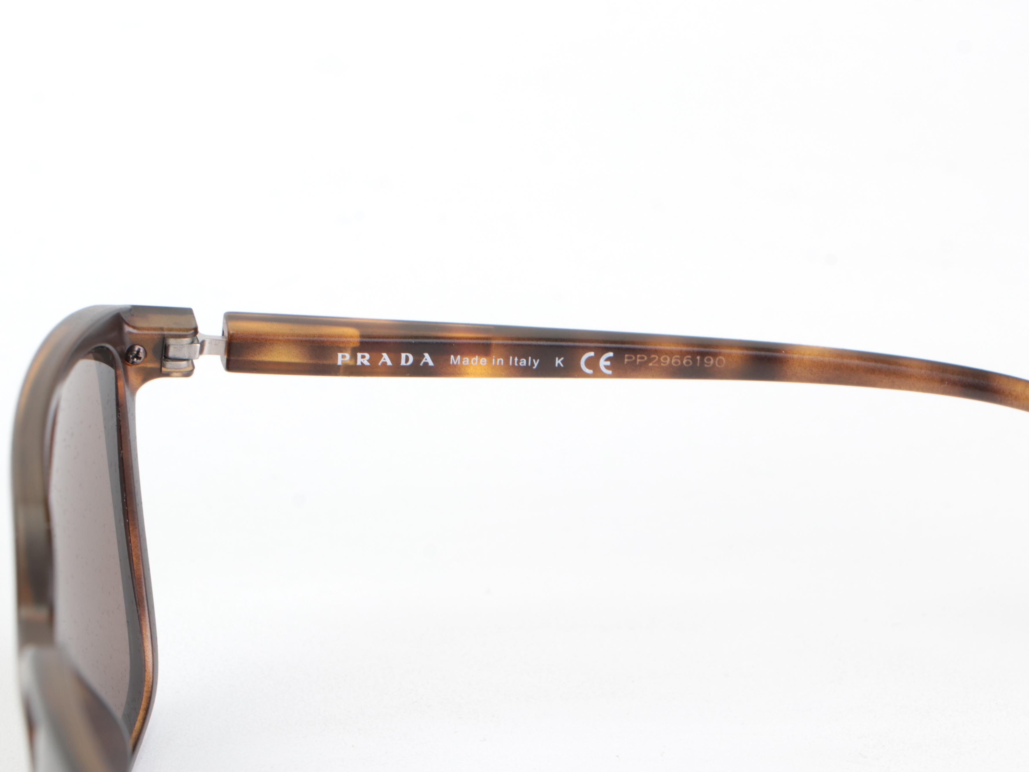 Prada Linea Rossa SPS06V Brown Havana Frame Sunglasses with Box and Case