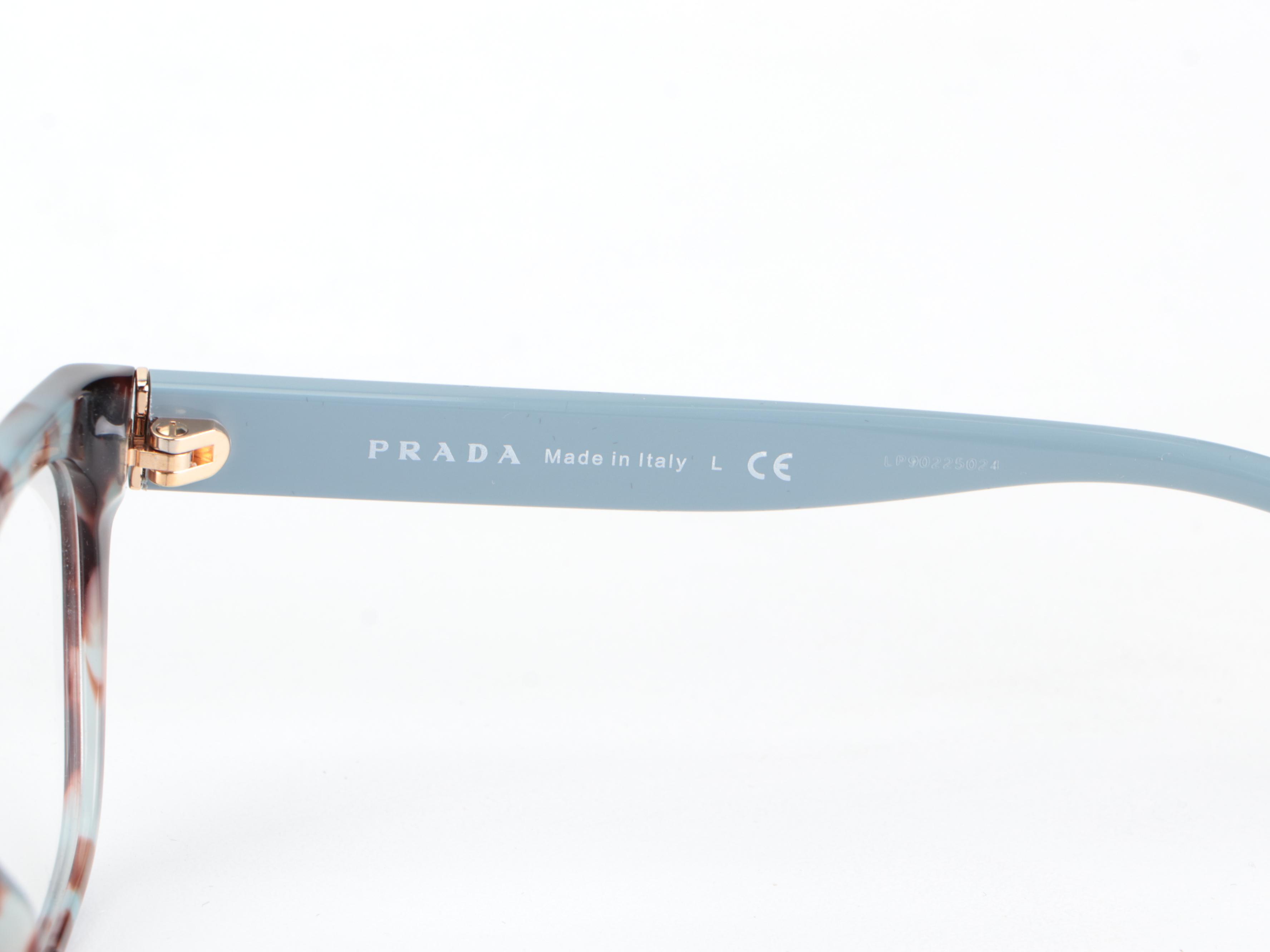Prada VPR 03W Rectangular Eyeglasses with Case