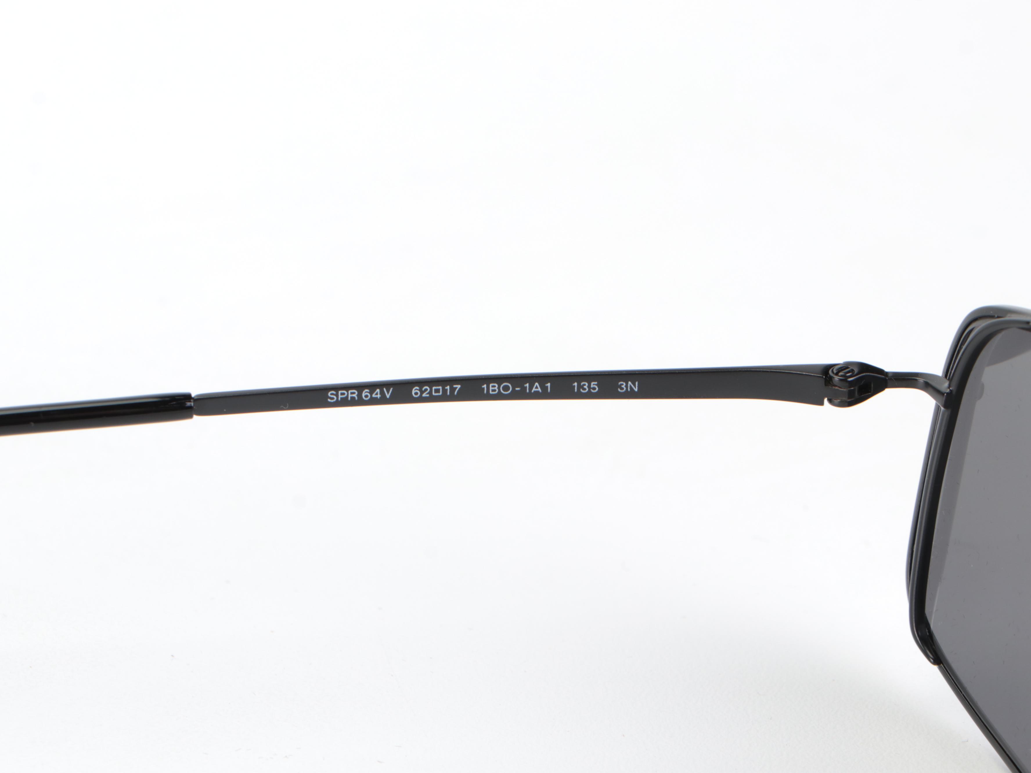 Prada SPR 64V Rectangular Sunglasses with Case and Box