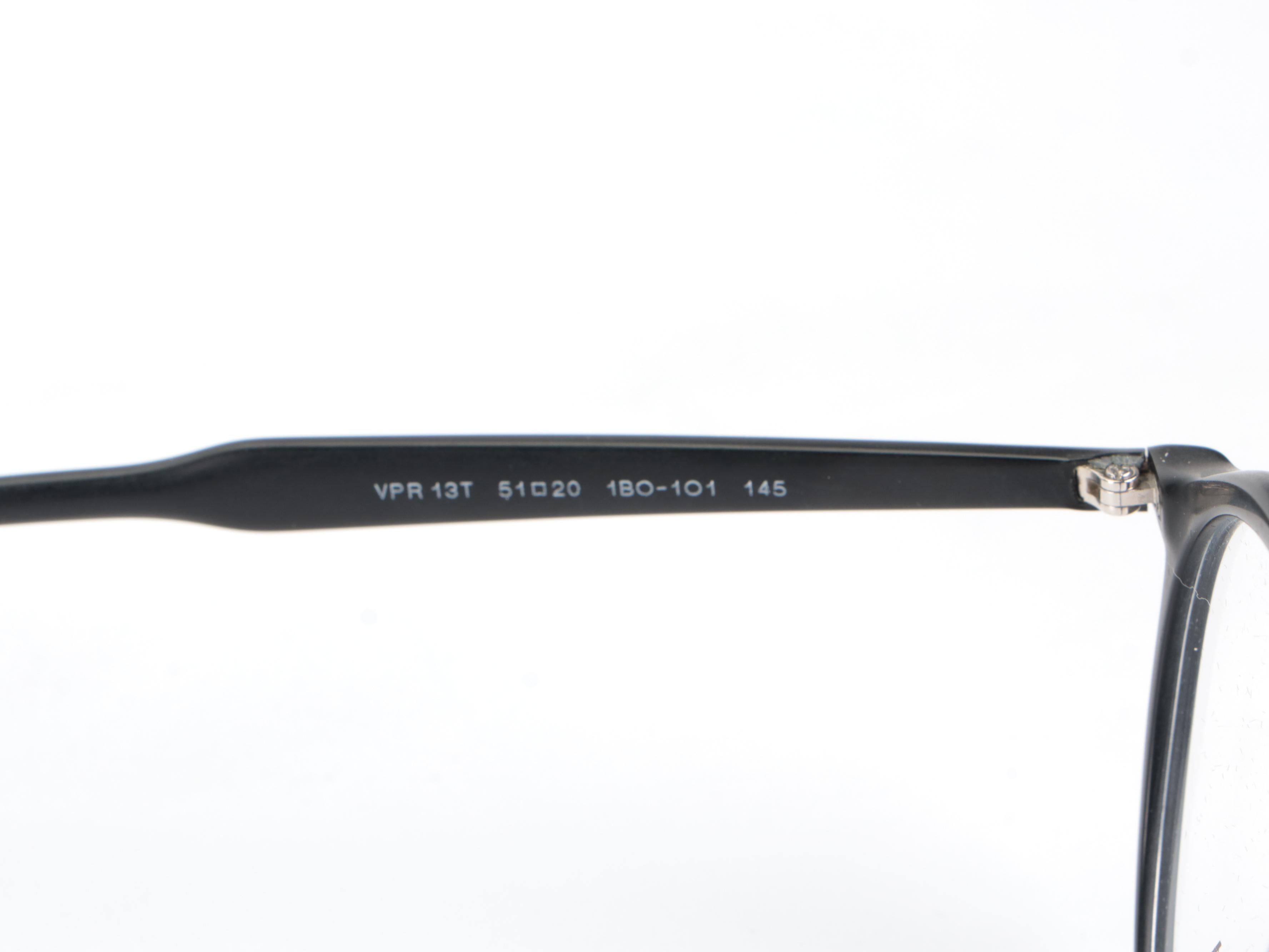 Prada VPR 13T Round Eyeglasses in Black with Case and Box