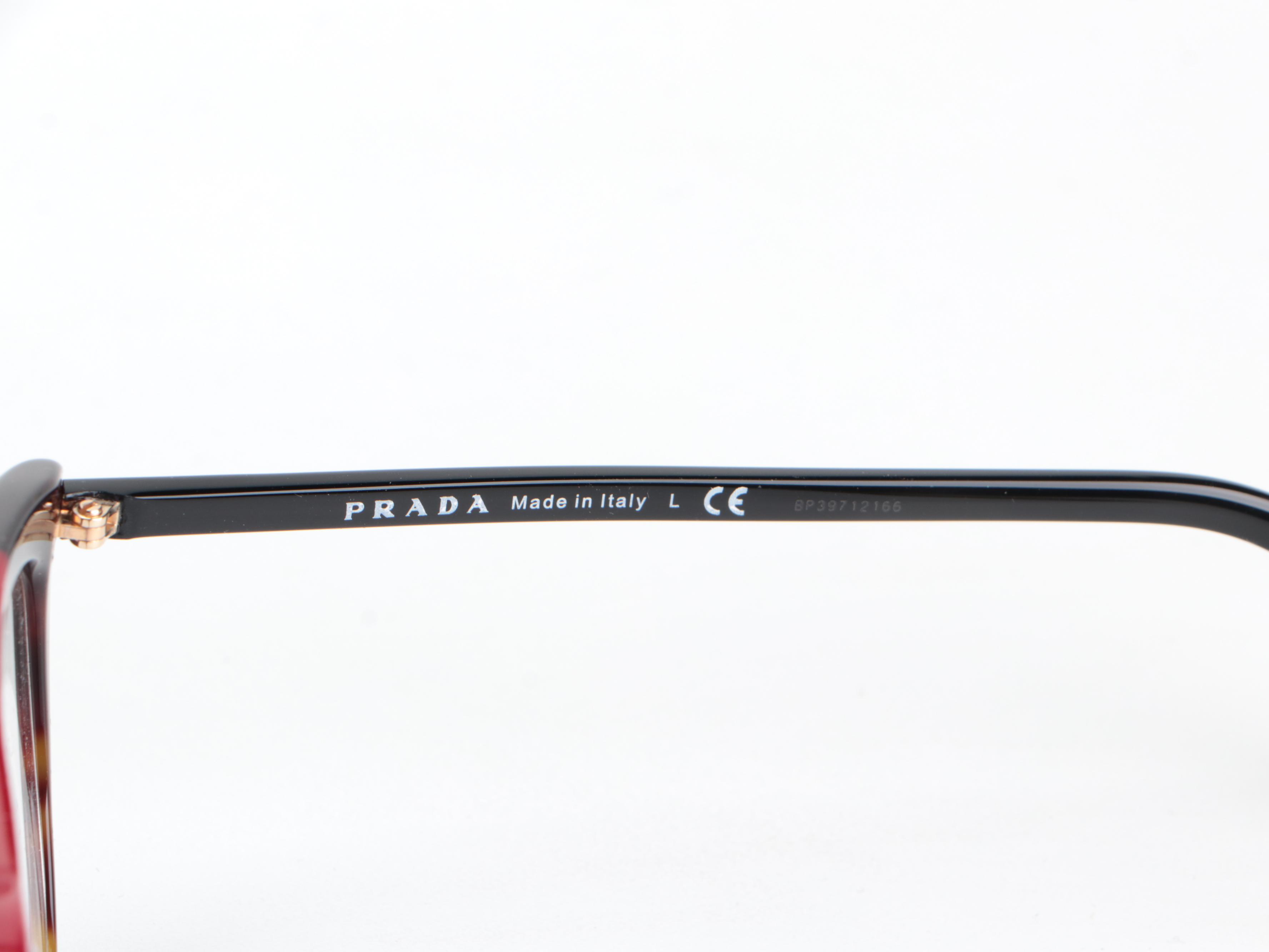 Prada VPR07V Eyeglasses in Havana Red with Case and Box