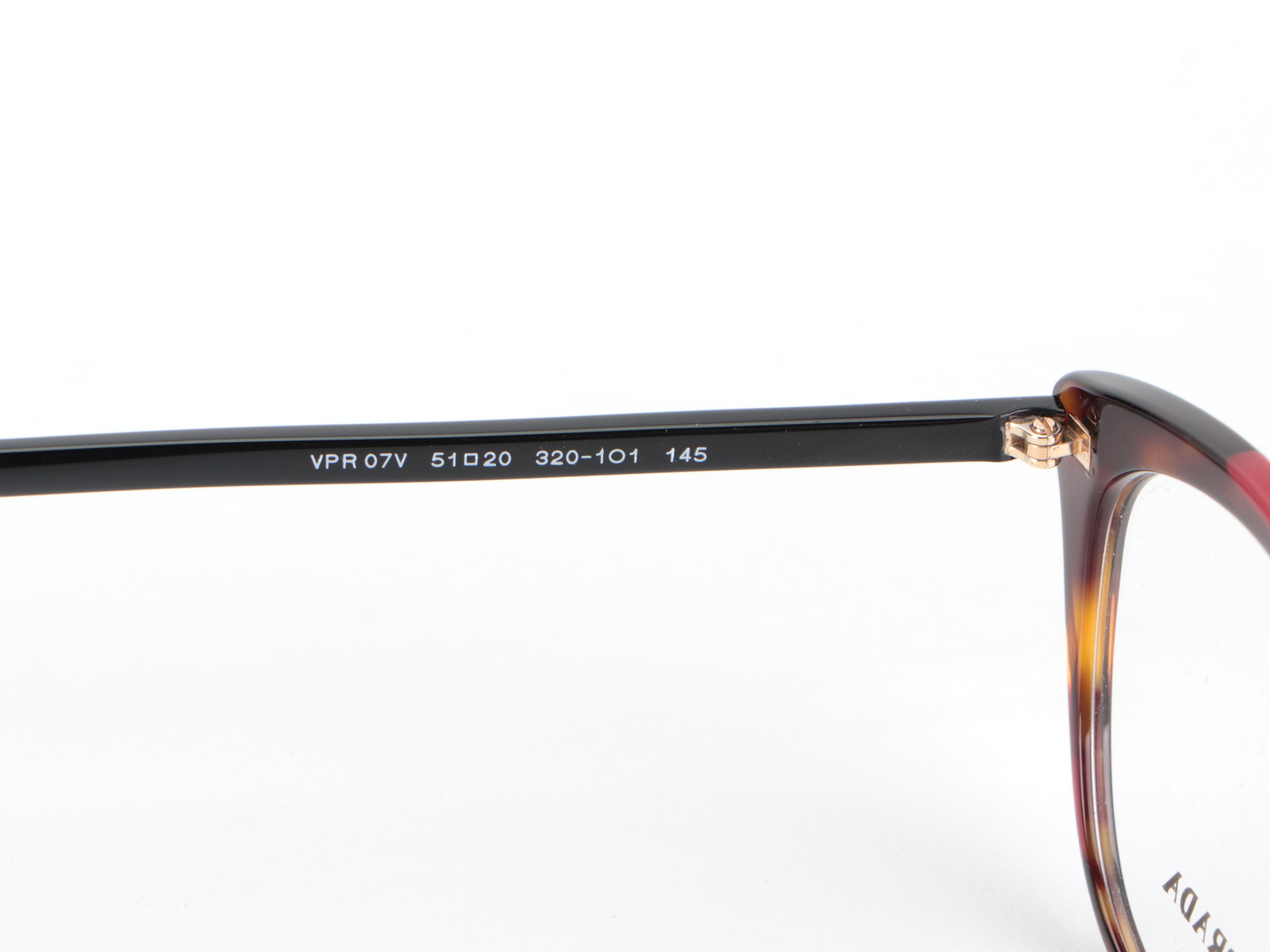 Prada VPR07V Eyeglasses in Havana Red with Case and Box