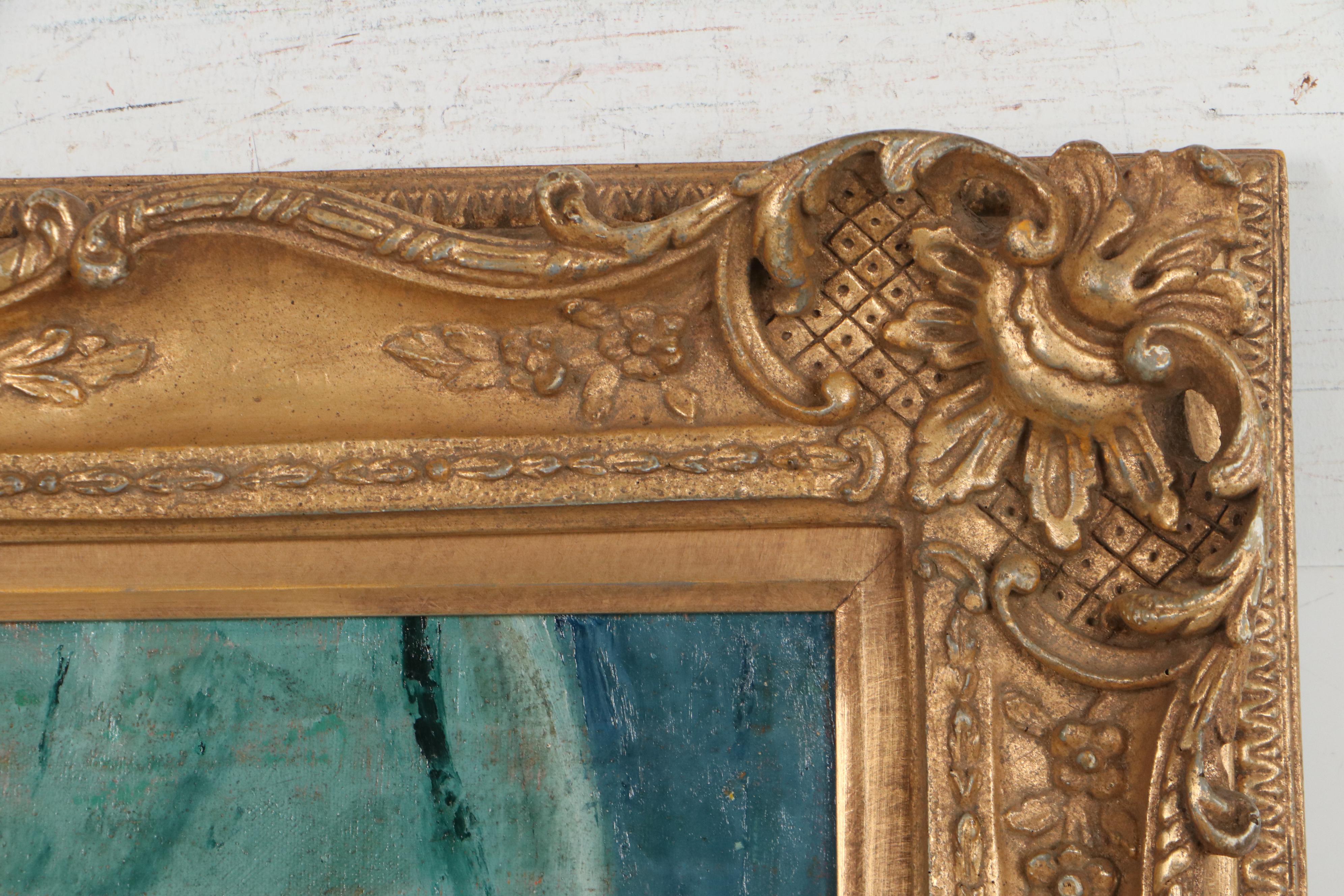 Edgar Yaeger Oil Painting "Woven Basket Still Life," 1933