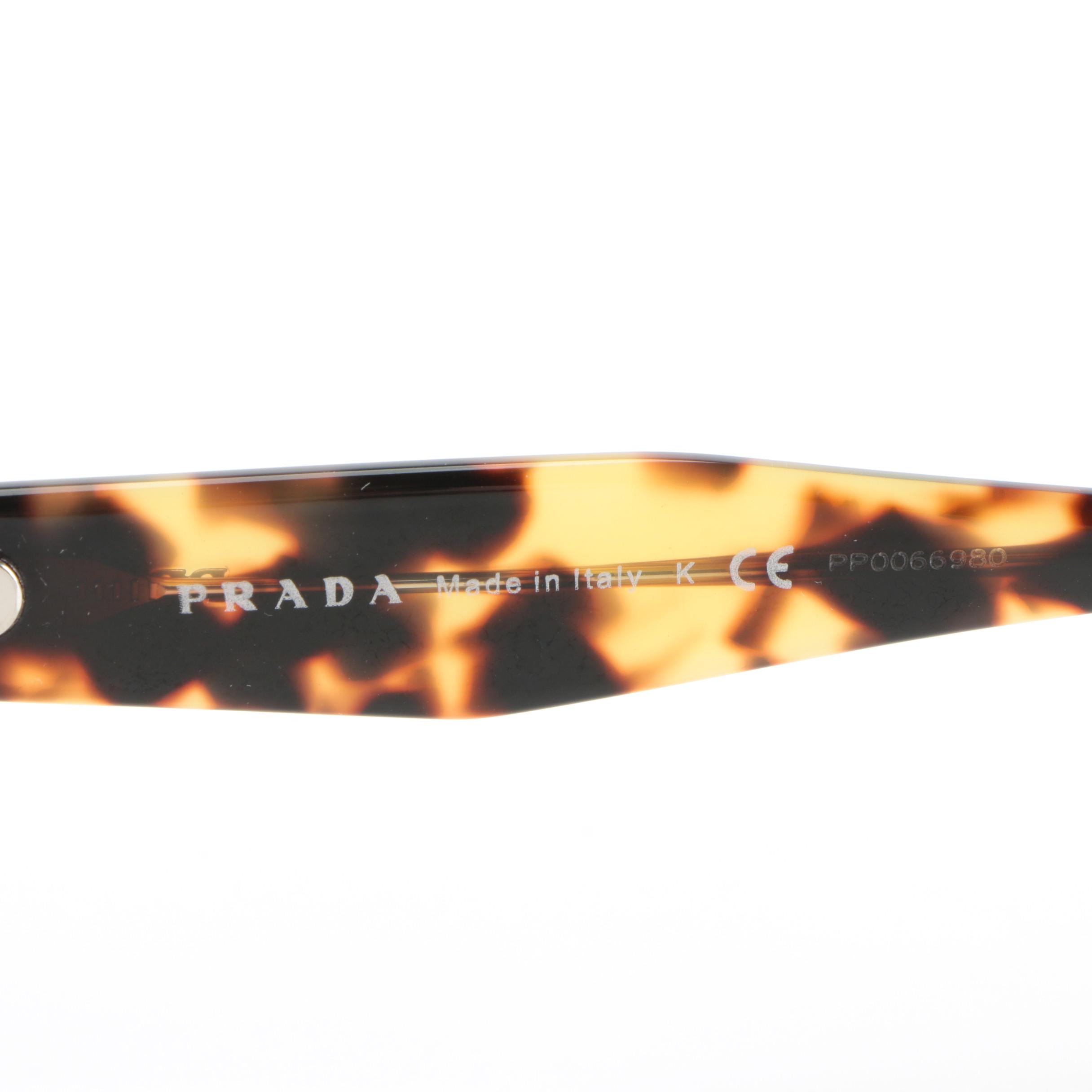 Prada SPR 16T Avant Garde Sunglasses in Tortoise with Case