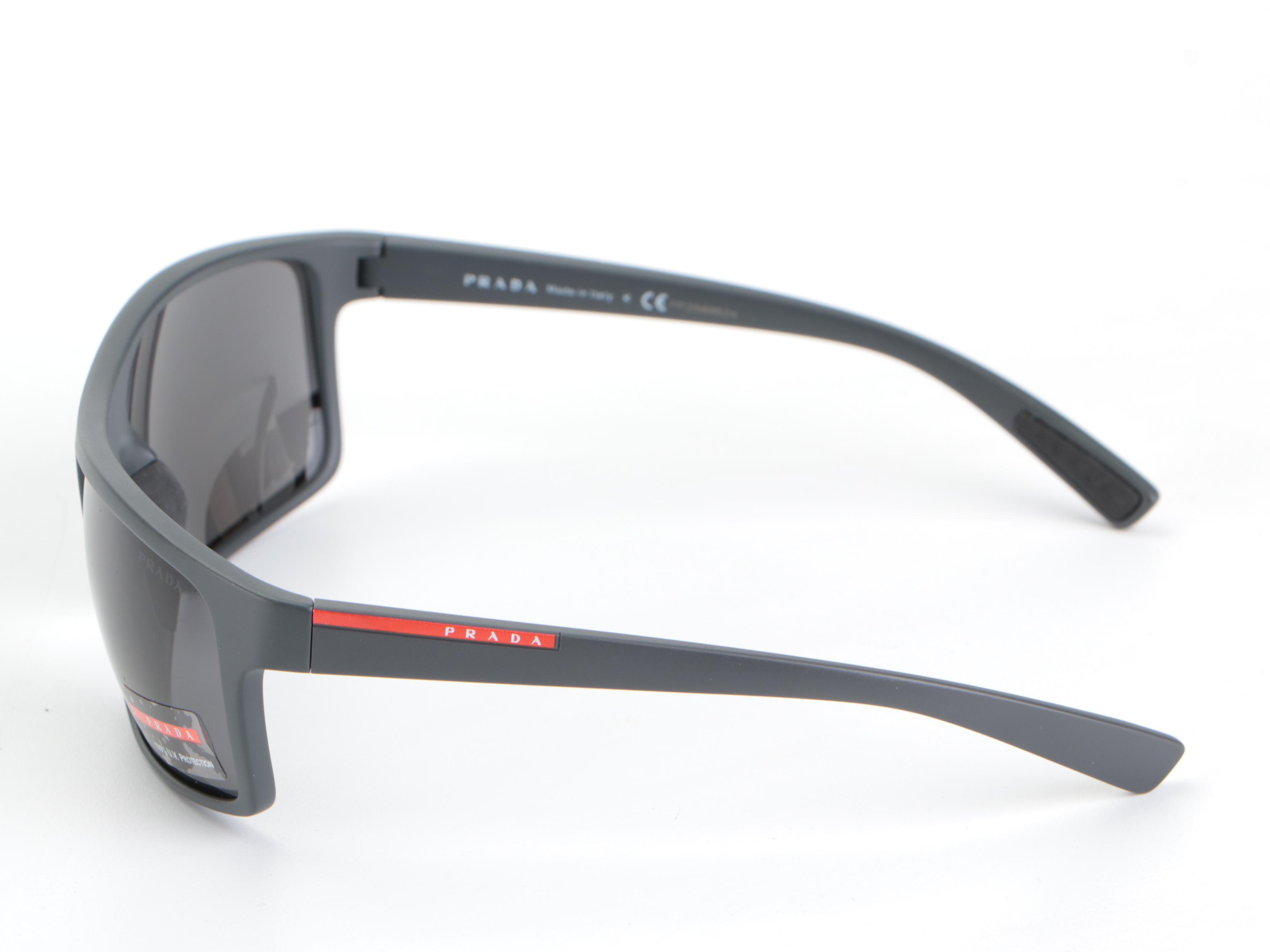 Prada Linea Rossa SPS 11U Browline Sunglasses with Slip Case and Box