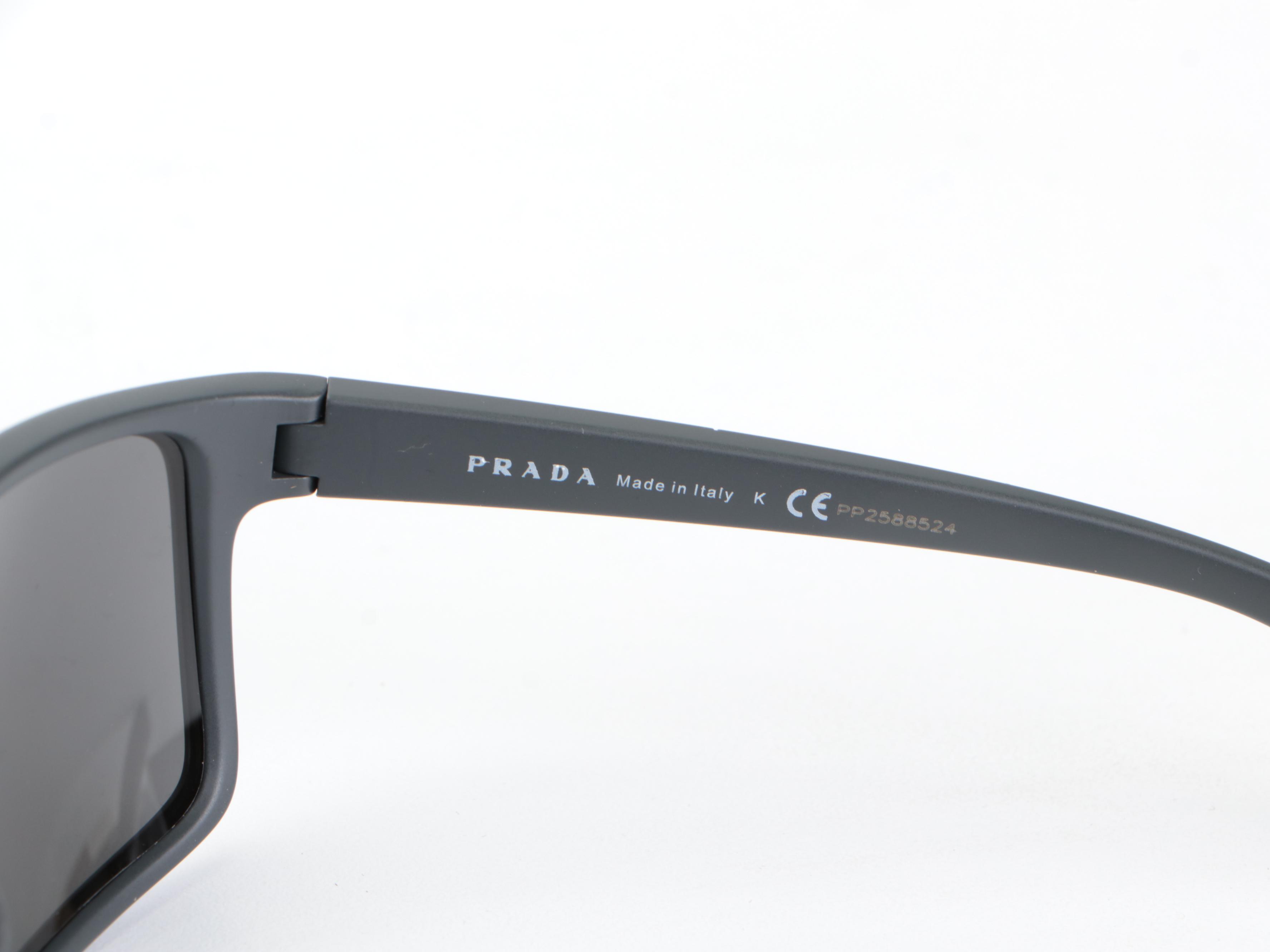 Prada Linea Rossa SPS 11U Browline Sunglasses with Slip Case and Box