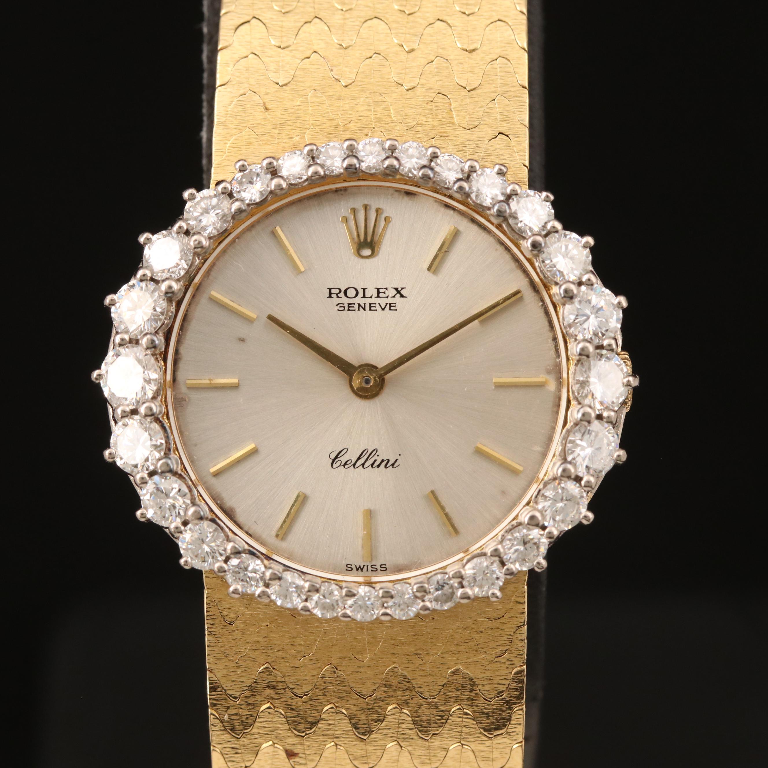 18K Rolex Cellini 1.75 CTW  Diamond Watch