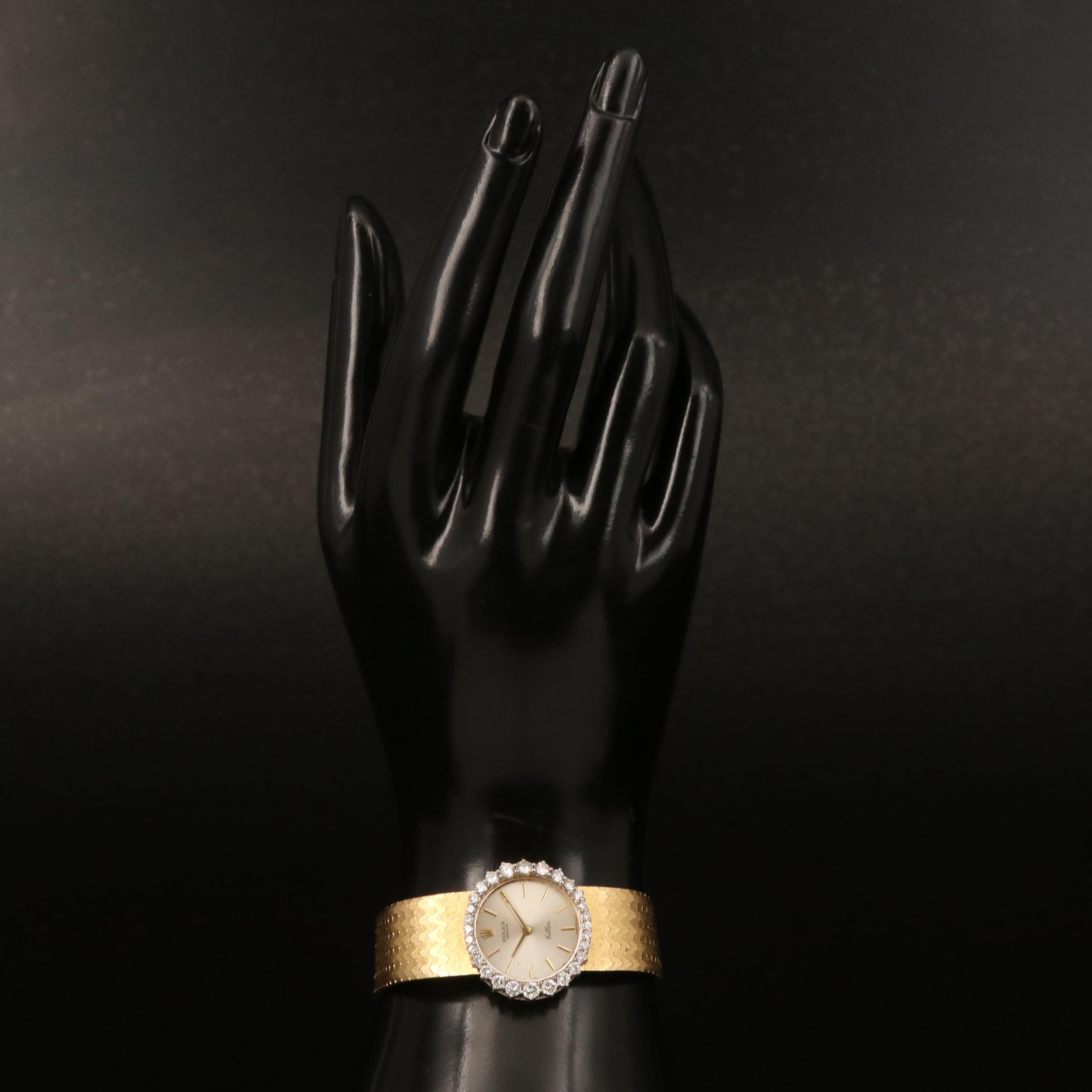 18K Rolex Cellini 1.75 CTW  Diamond Watch