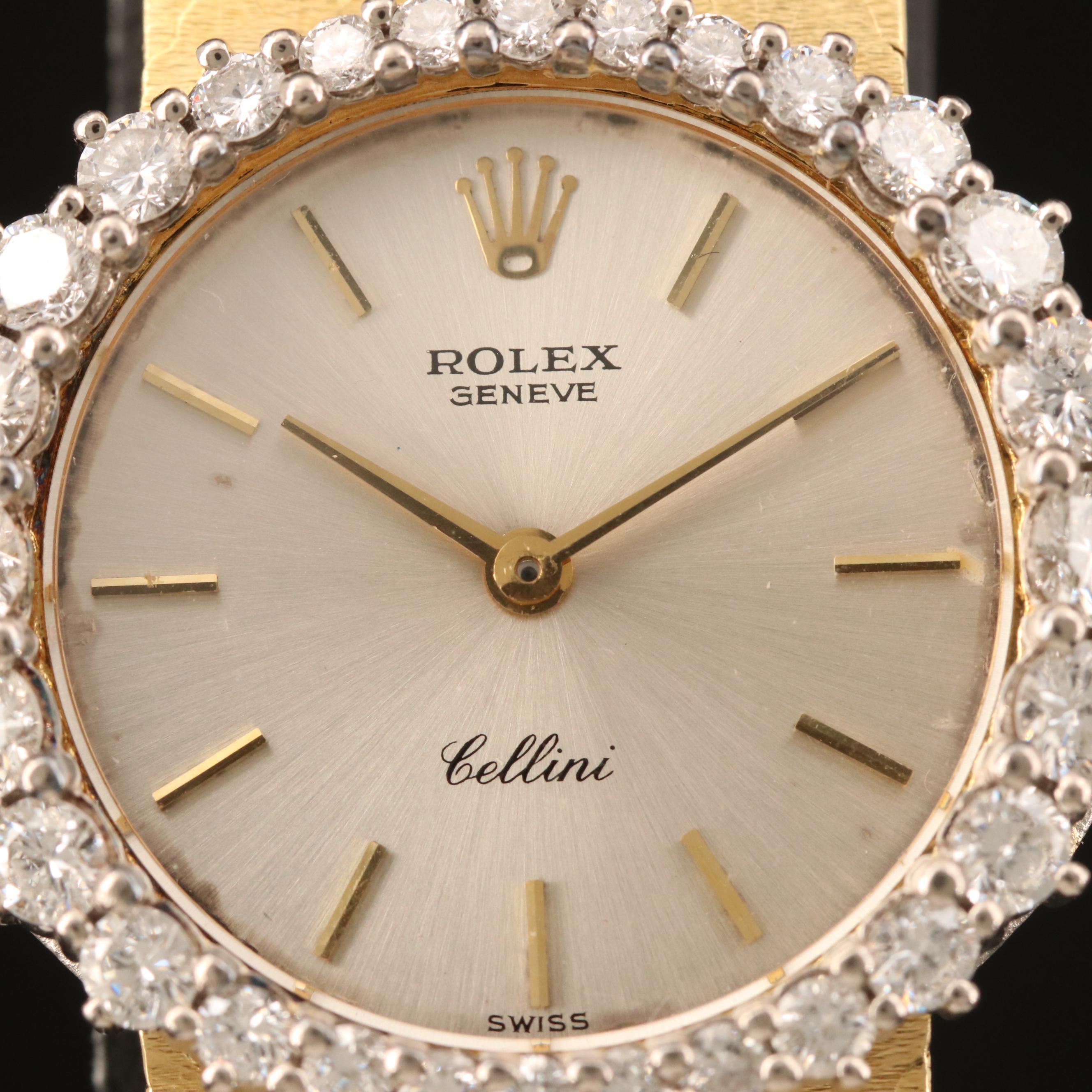 18K Rolex Cellini 1.75 CTW  Diamond Watch