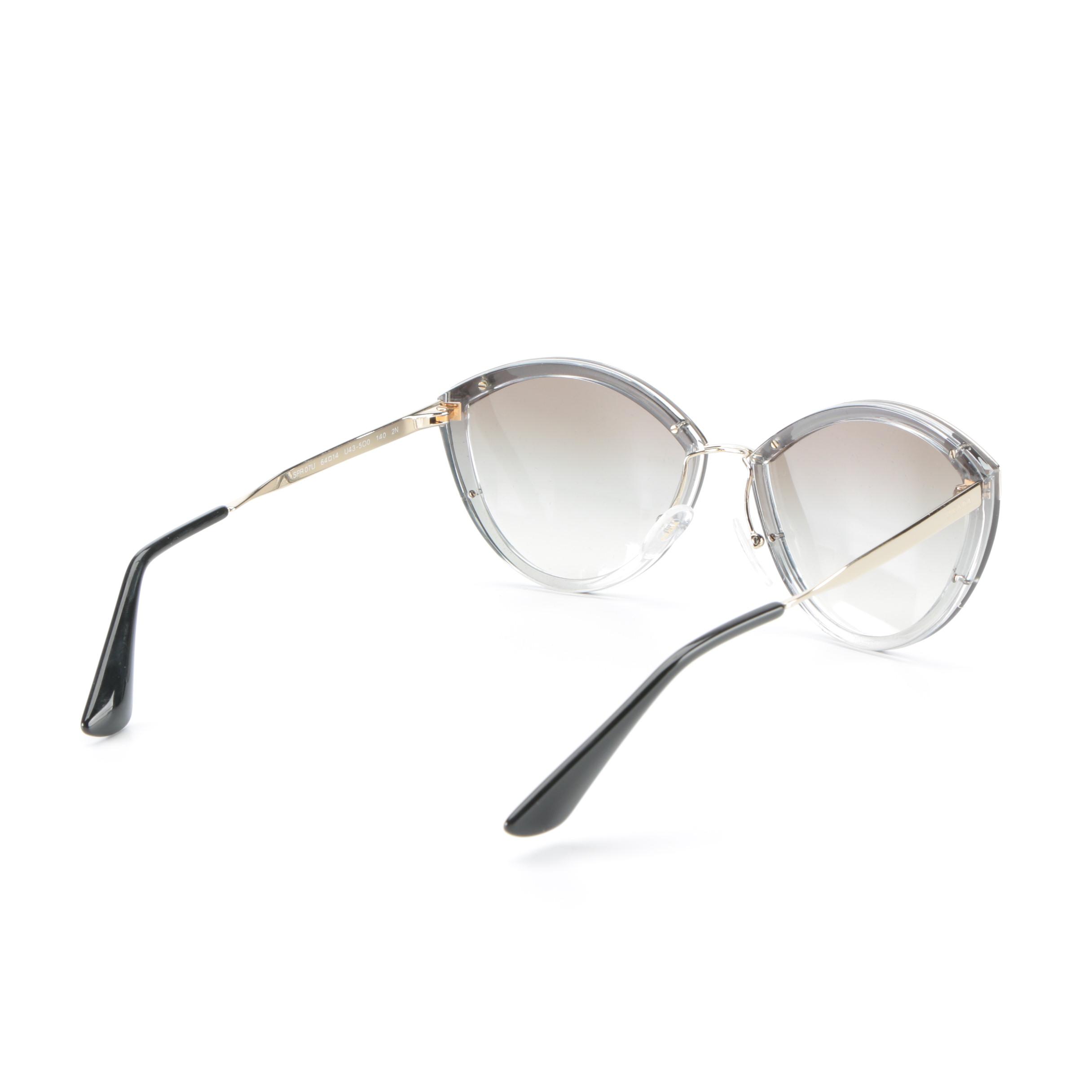 Prada SPR07U Modified Cat Eye Sunglasses with Case