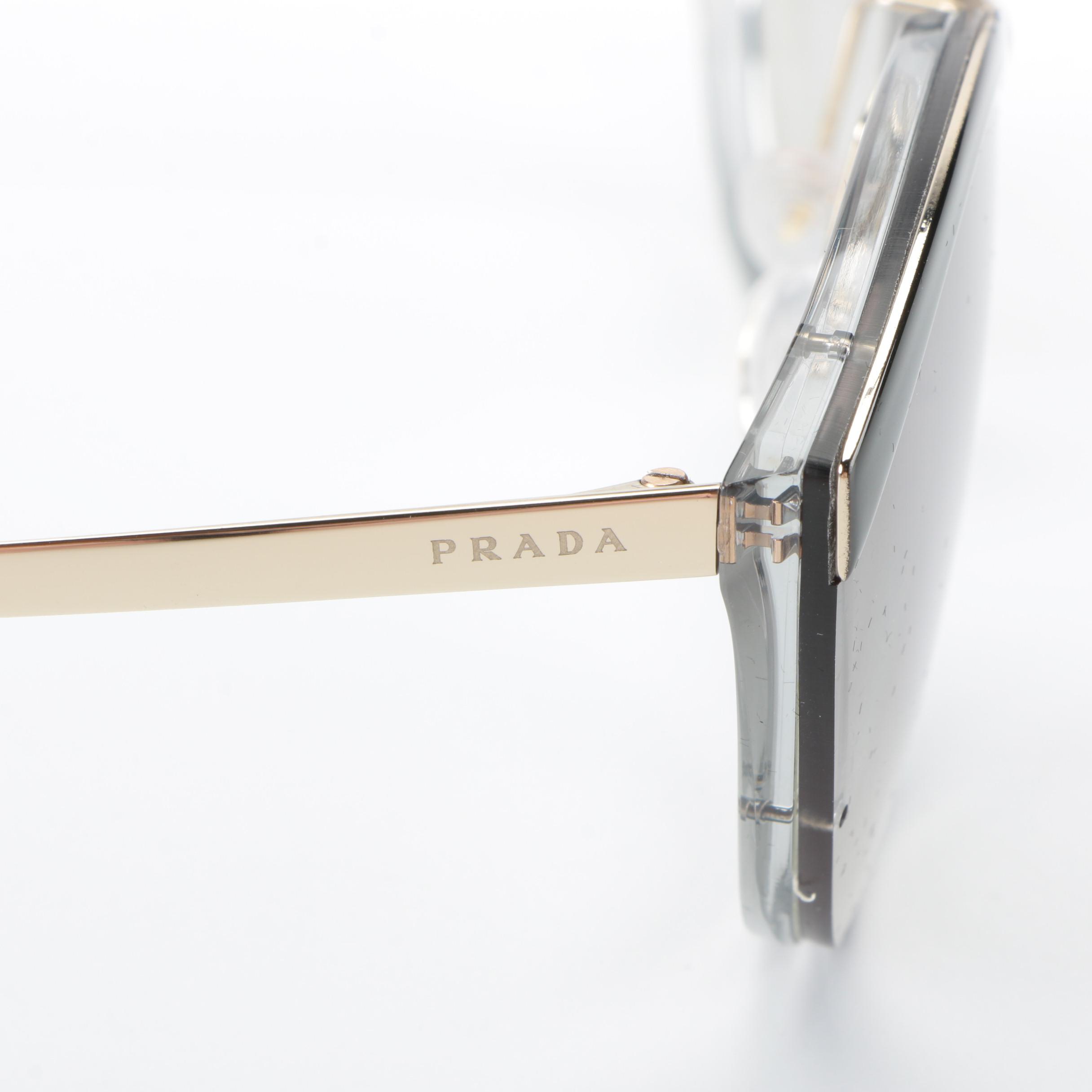 Prada SPR07U Modified Cat Eye Sunglasses with Case