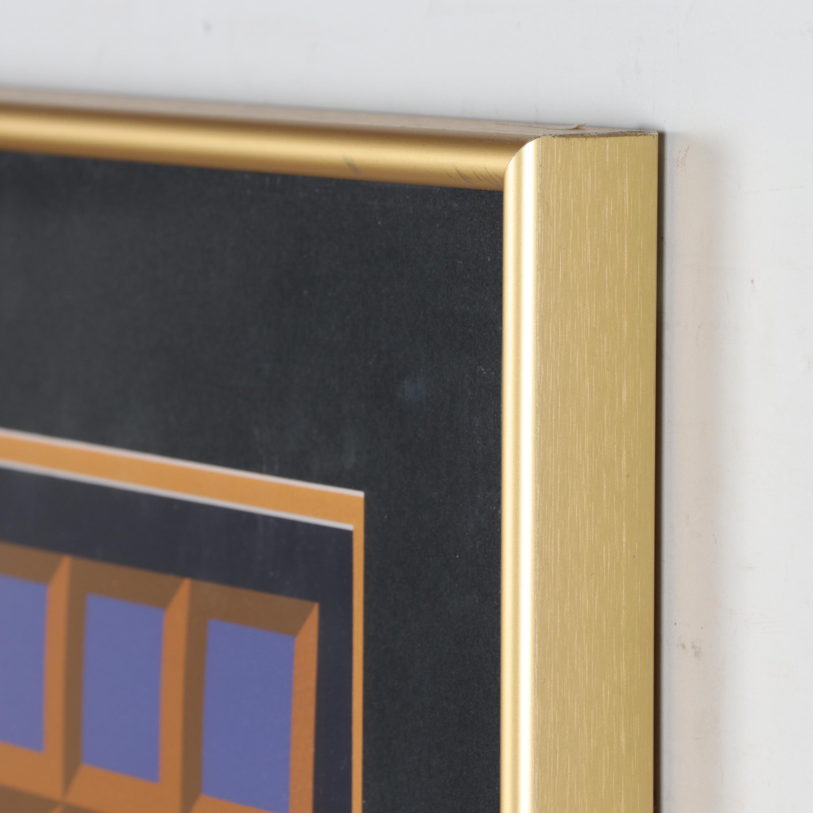 Victor Vasarely Serigraph "London," 1980s