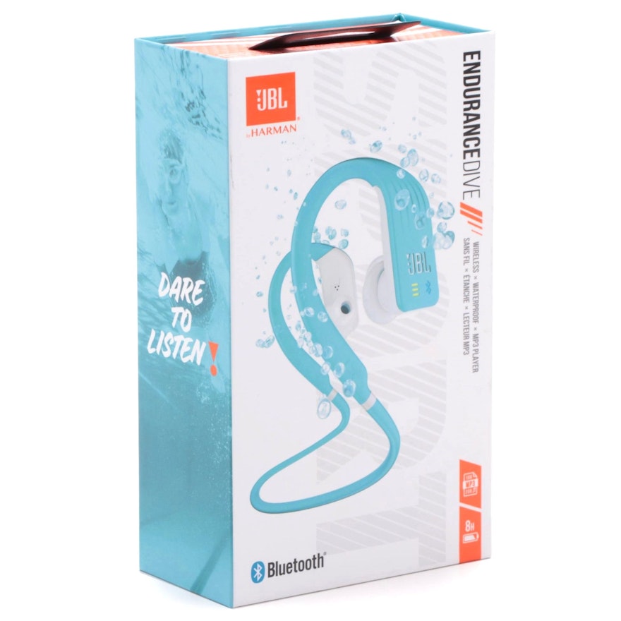 JBL by Harman "Endurance DIVE" Teal Waterproof In-Ear Bluetooth Headphones