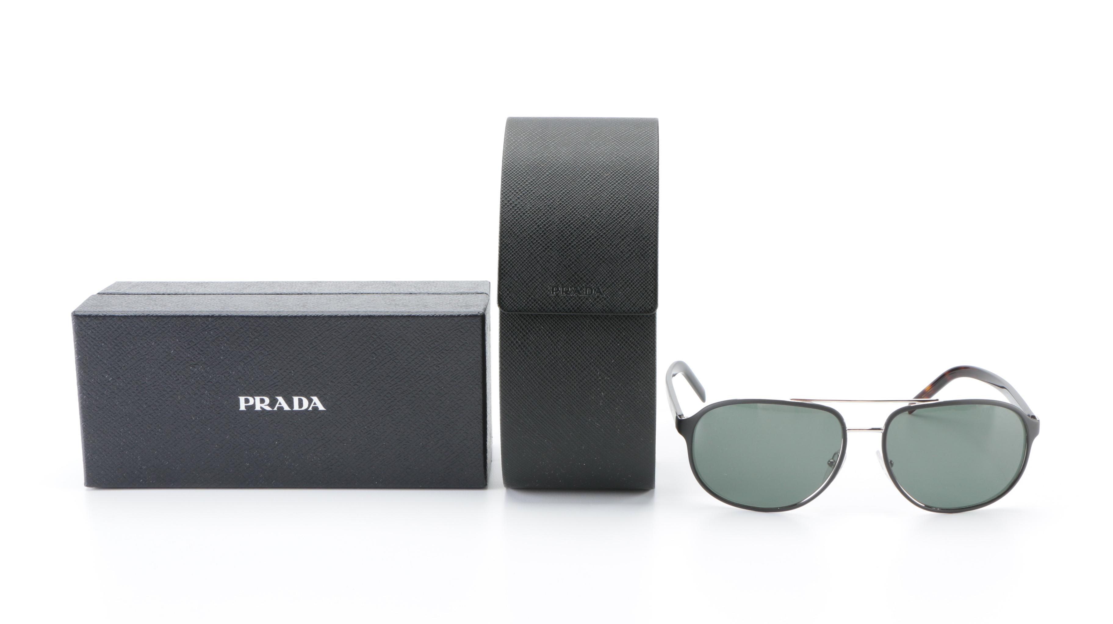 Prada SPR 53X Polarized Avio Sunglasses with Case