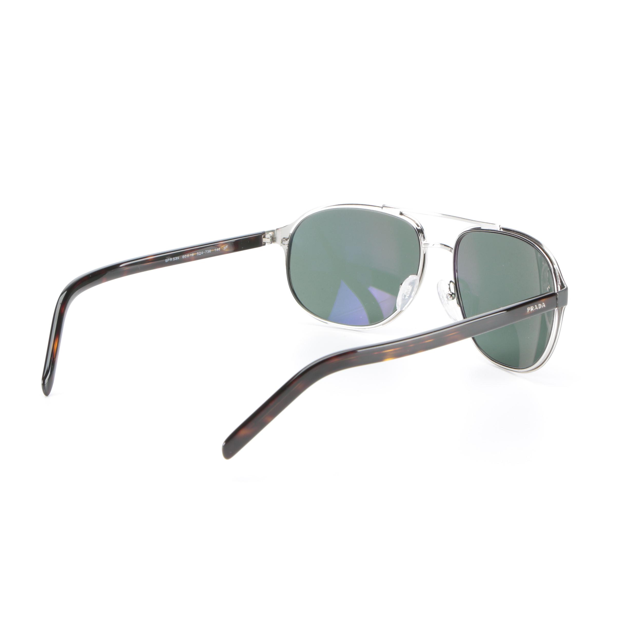 Prada SPR 53X Polarized Avio Sunglasses with Case