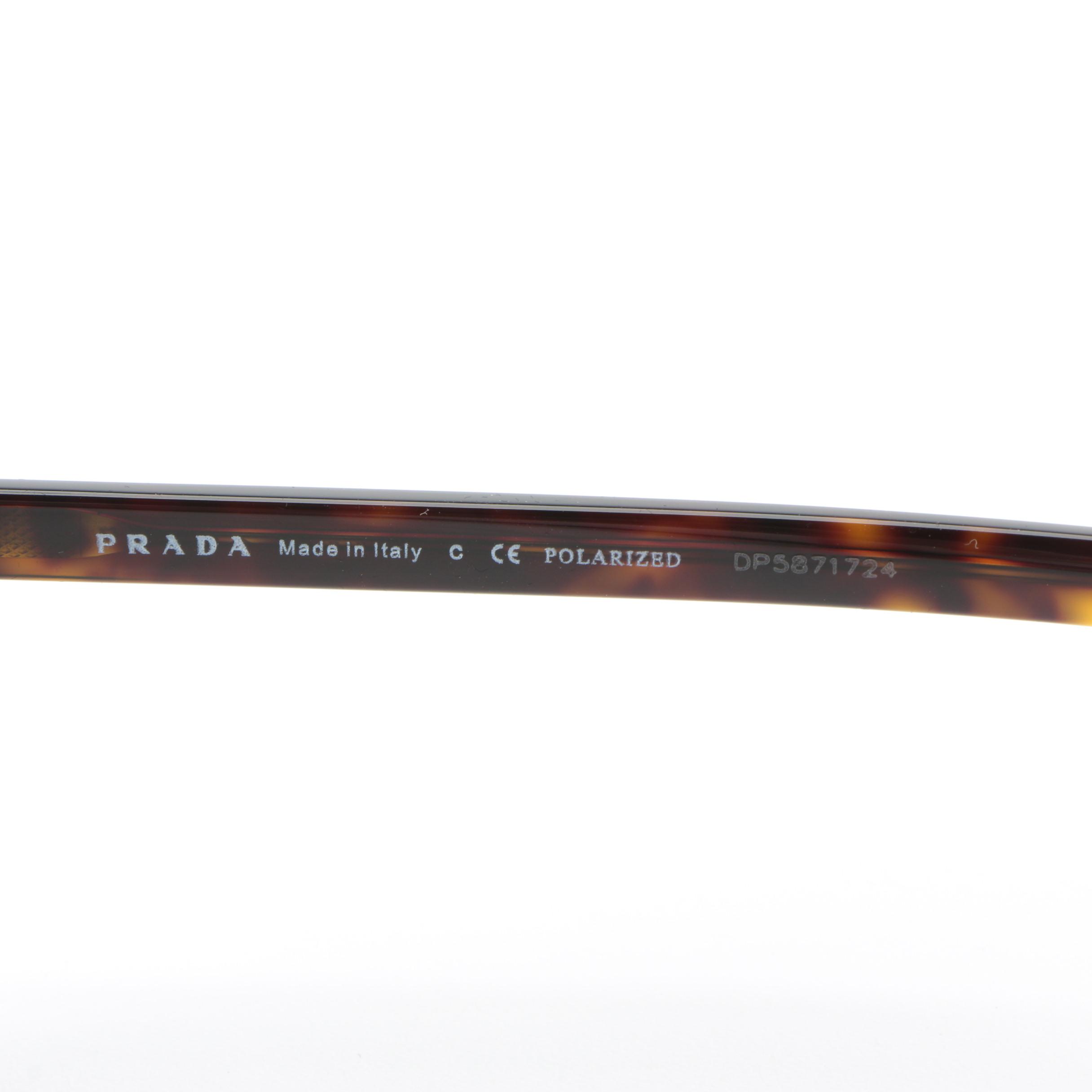 Prada SPR 53X Polarized Avio Sunglasses with Case