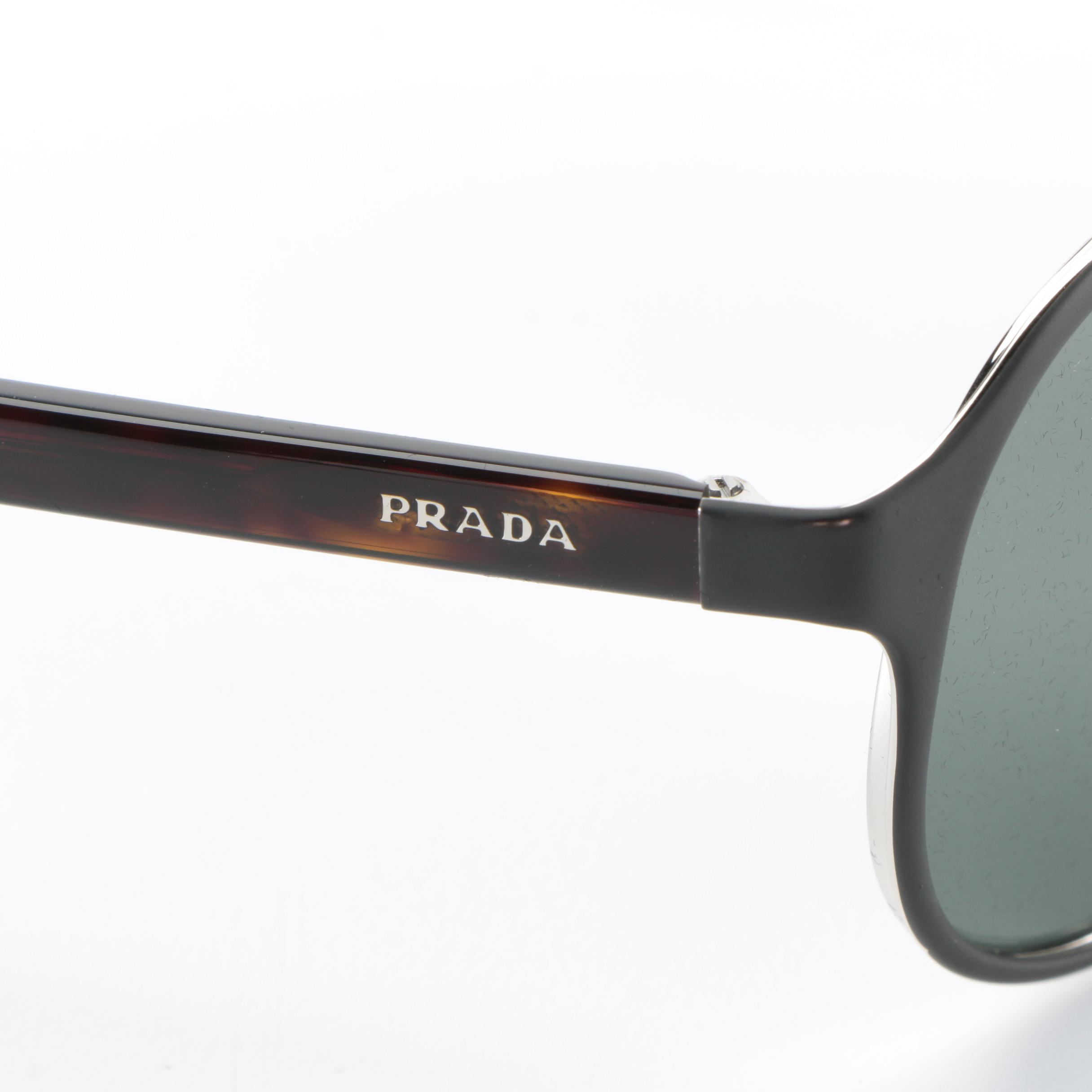Prada SPR 53X Polarized Avio Sunglasses with Case