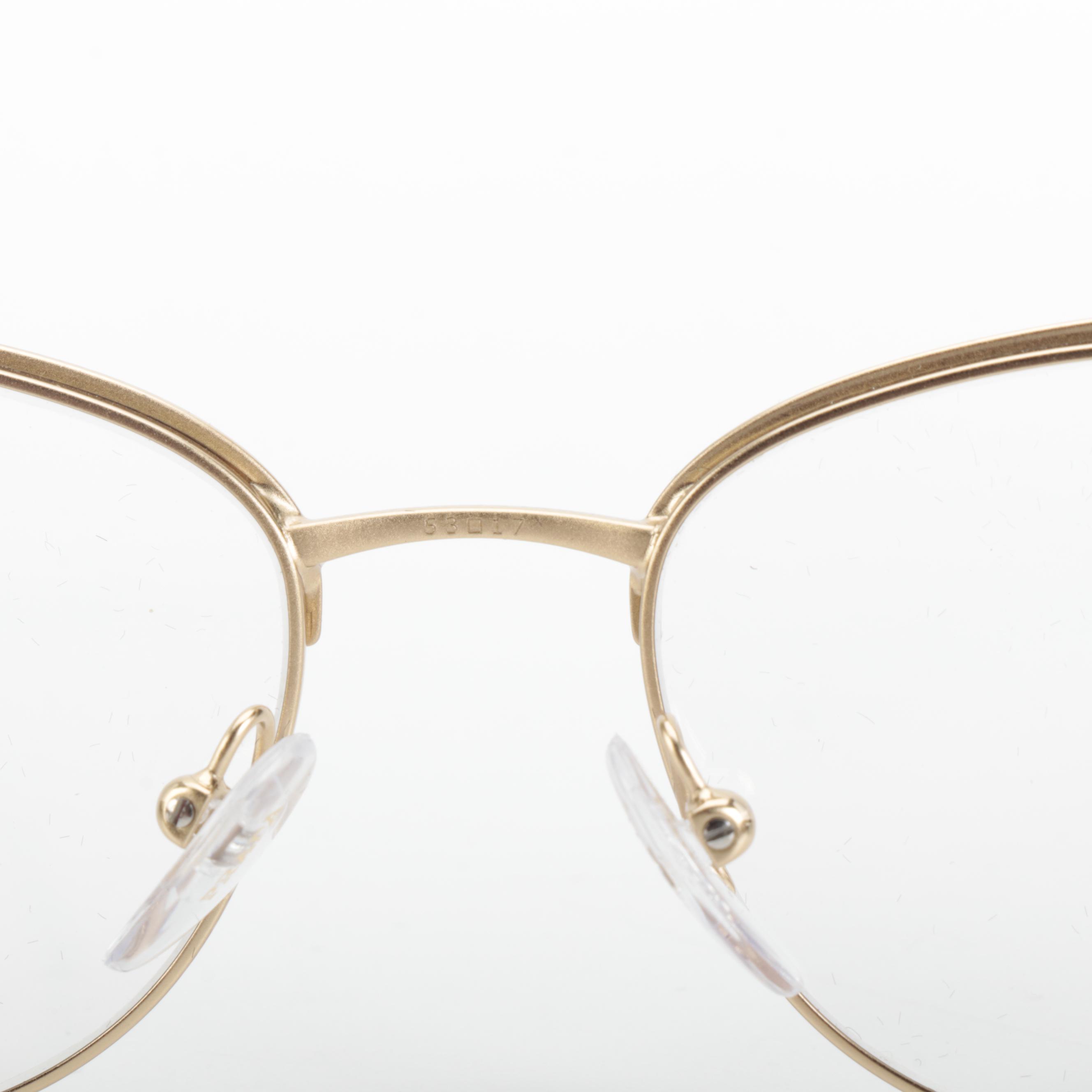Prada VPR63X Modified Cat Eye Lt. Grey-Gold-Havana Eyeglasses with Box and Case
