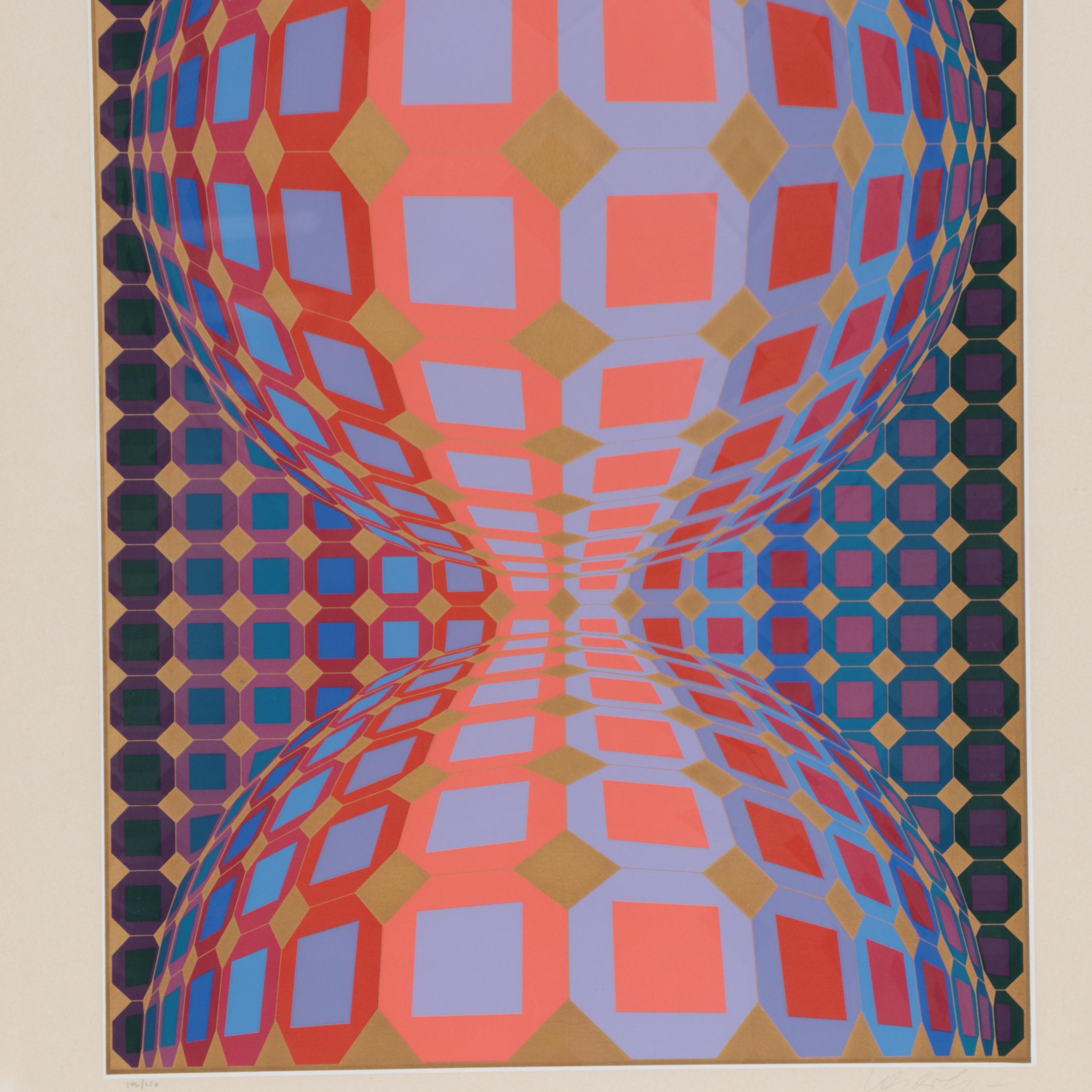 Victor Vasarely Op Art Serigraph "Kabba III"