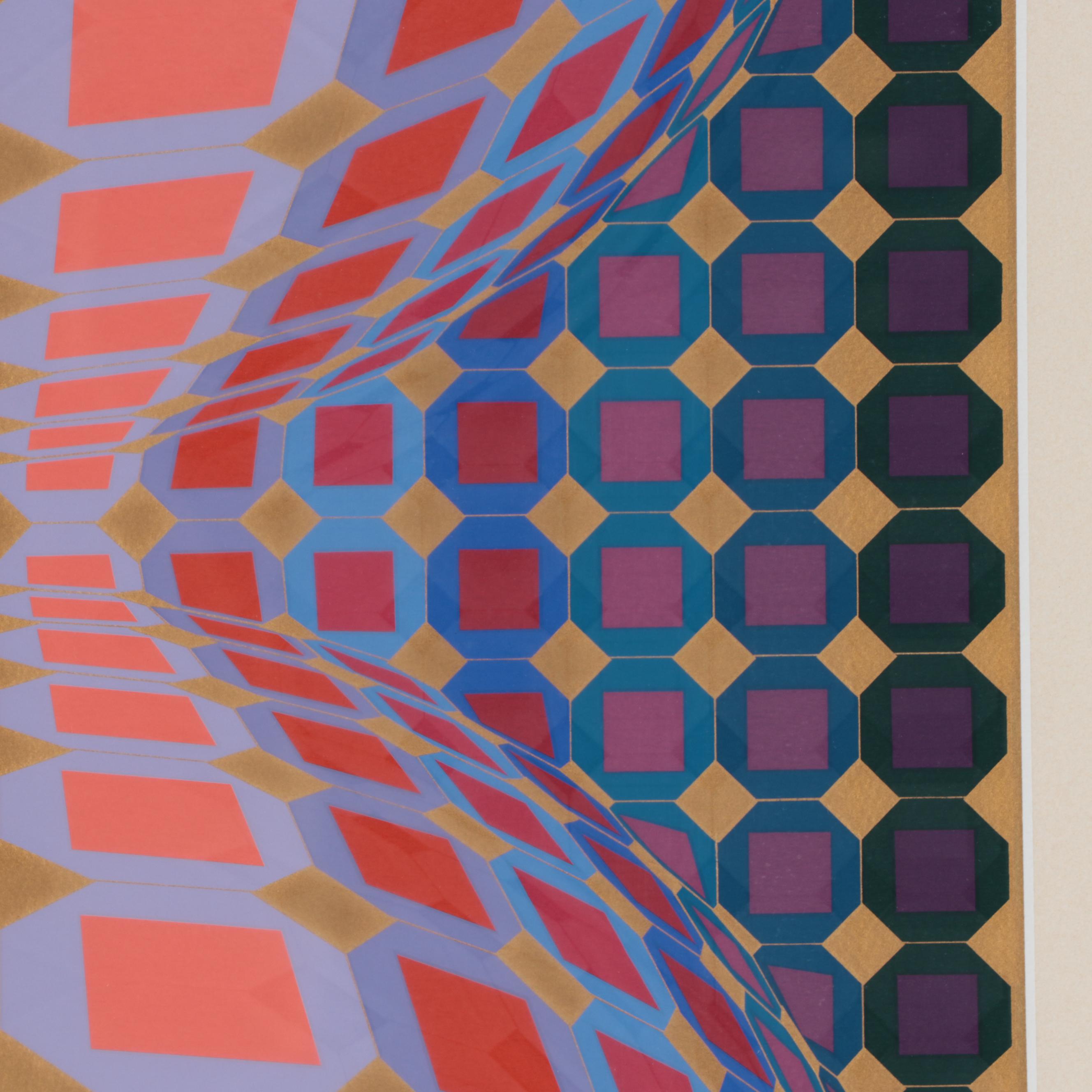 Victor Vasarely Op Art Serigraph "Kabba III"