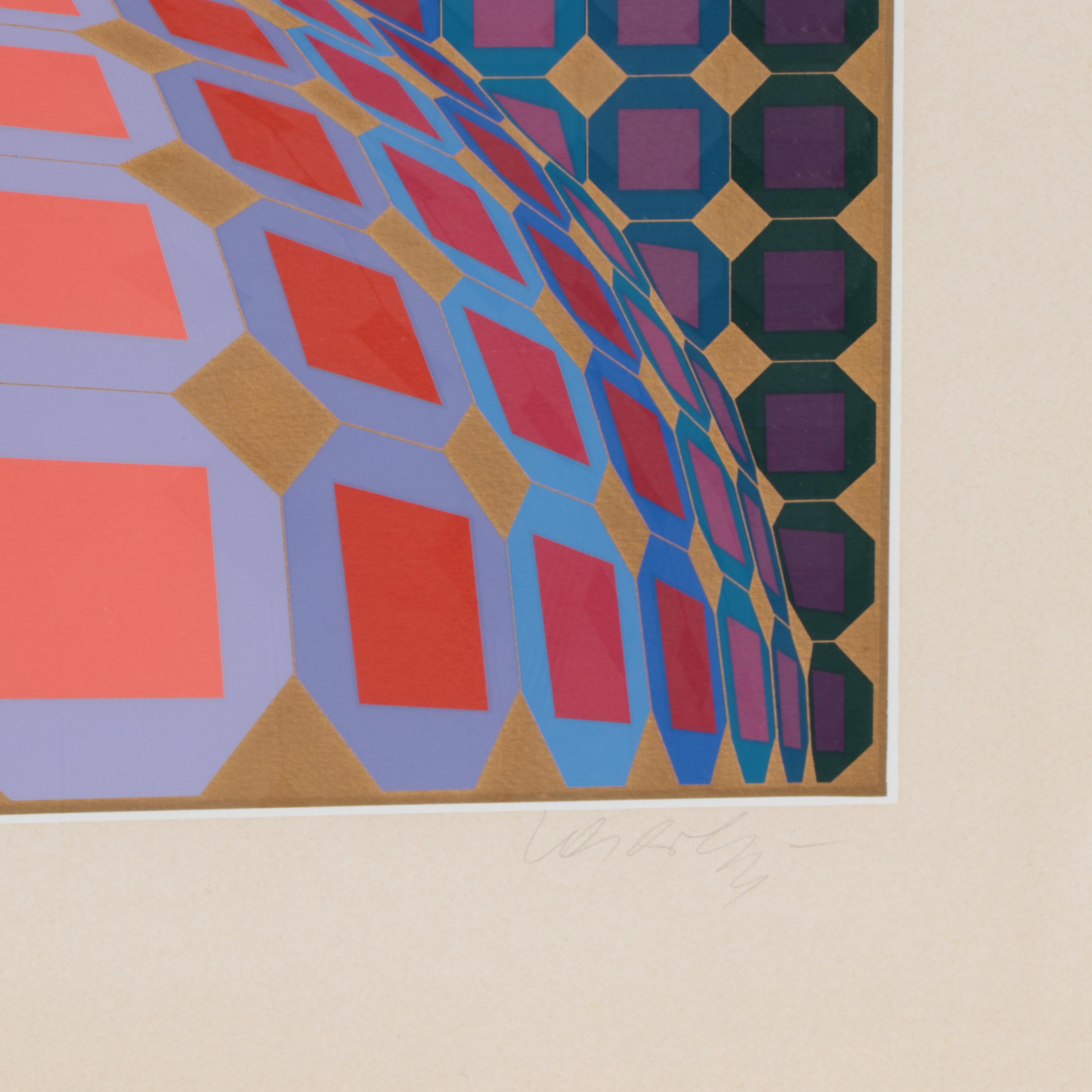 Victor Vasarely Op Art Serigraph "Kabba III"