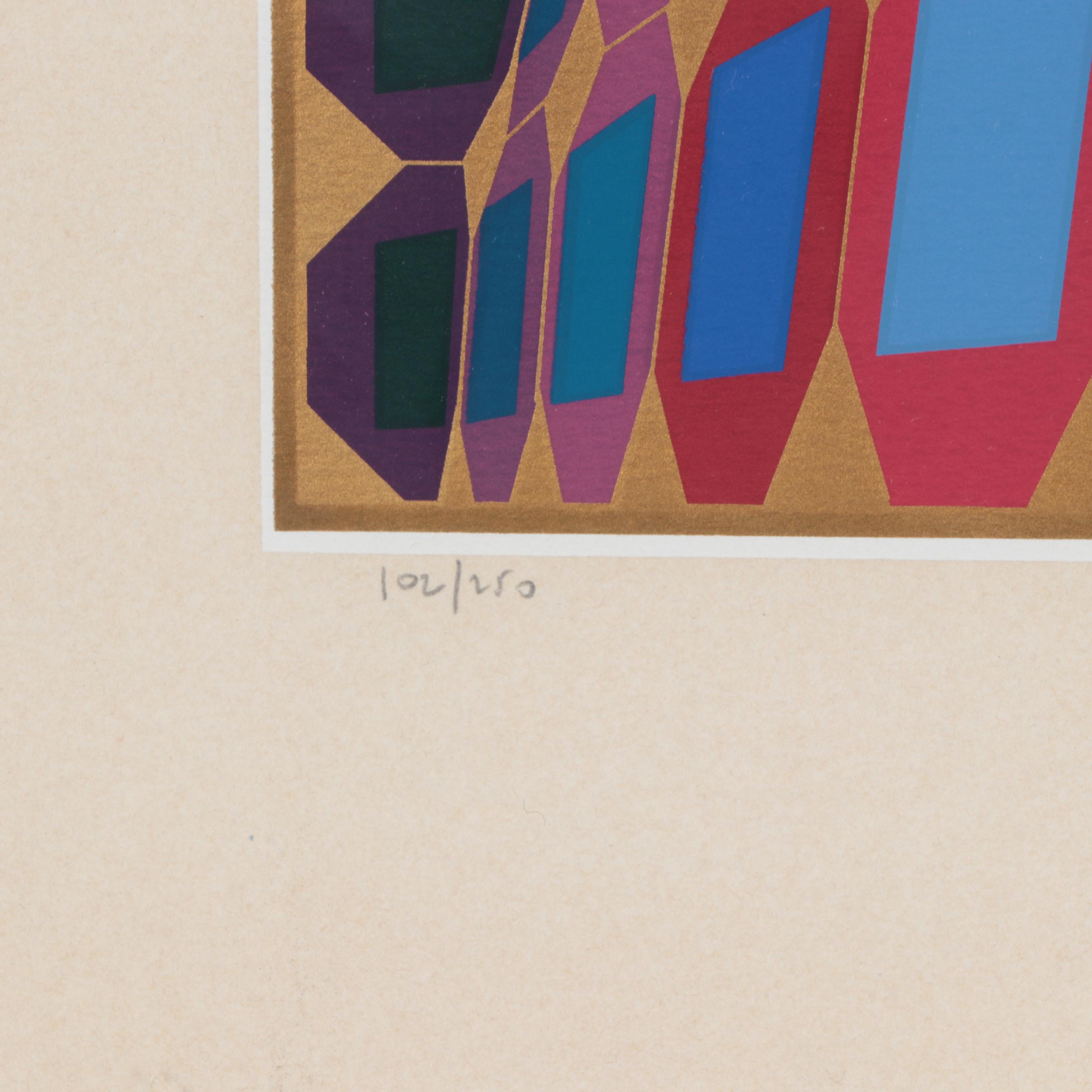 Victor Vasarely Op Art Serigraph "Kabba III"