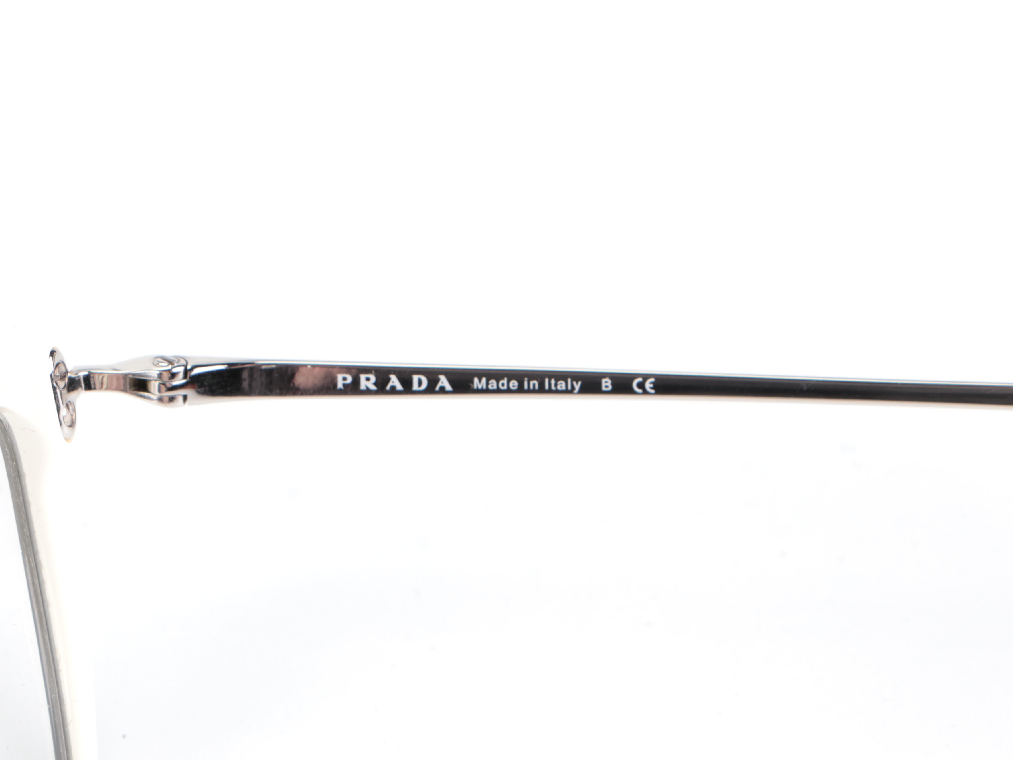 Prada VPR04V Modified Cat Eye Glasses with Case and Box