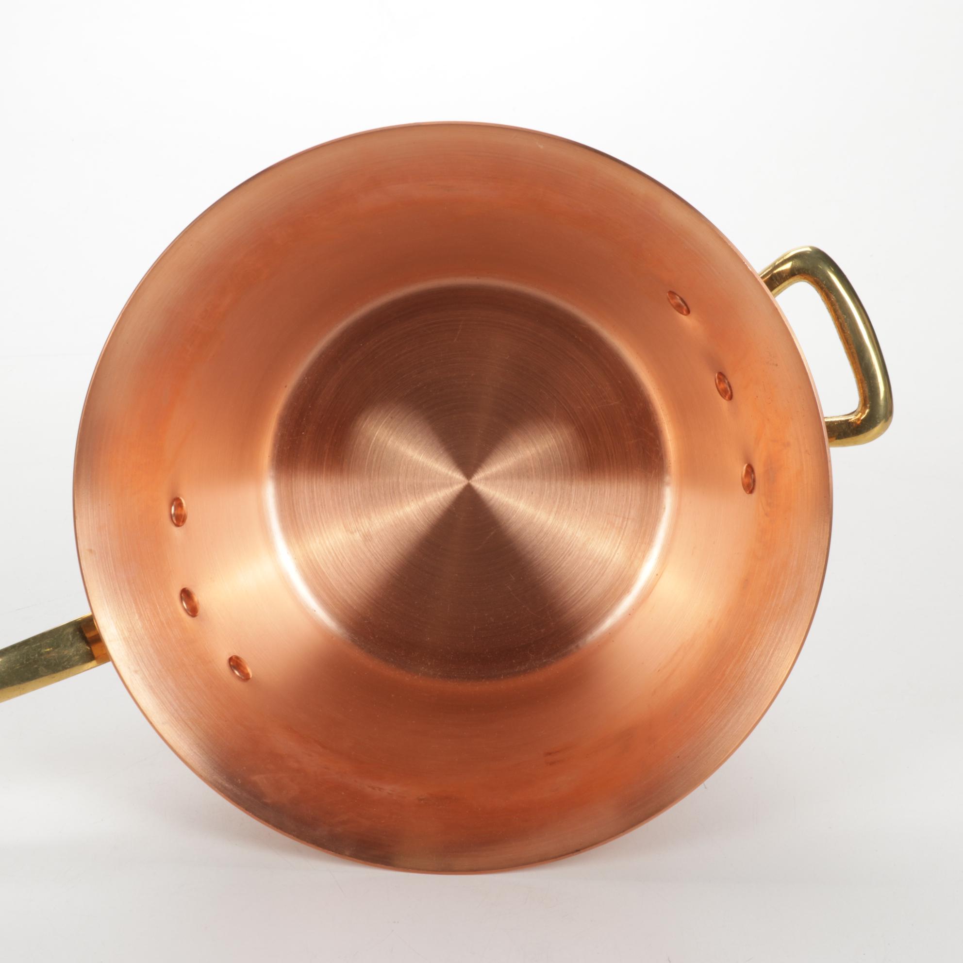 Ruffoni Italian Copper Polenta Pot and Wooden Spoon