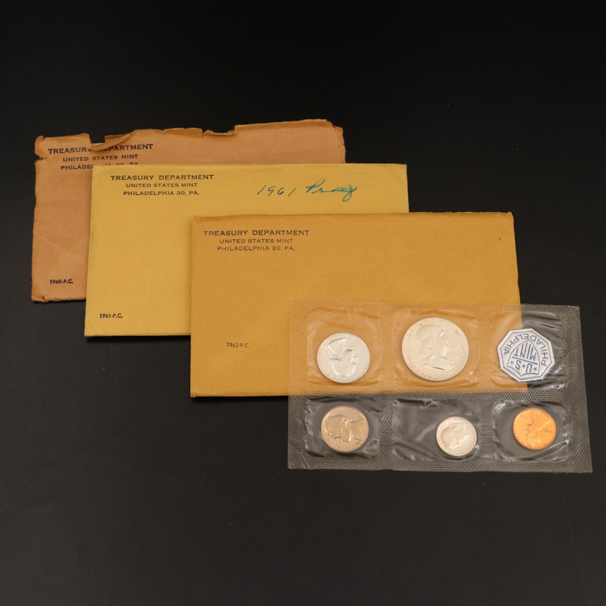 1960, 1961, and 1962 U.S. Mint Proof Sets