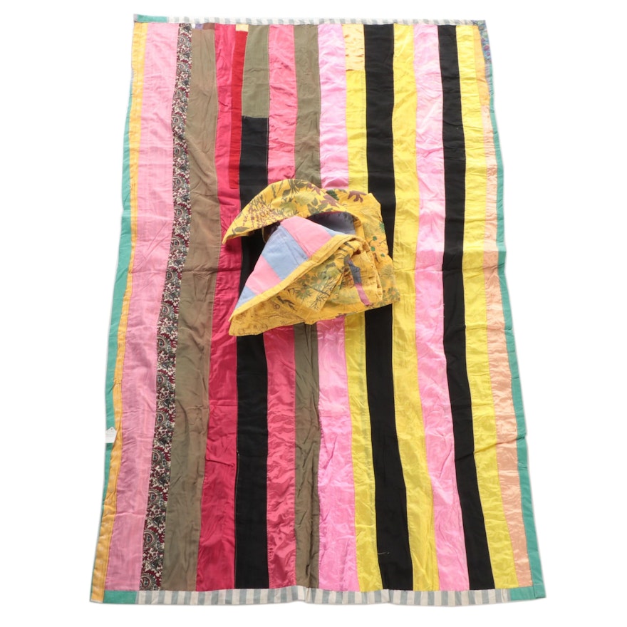 Handcrafted Striped Pieced Quilts