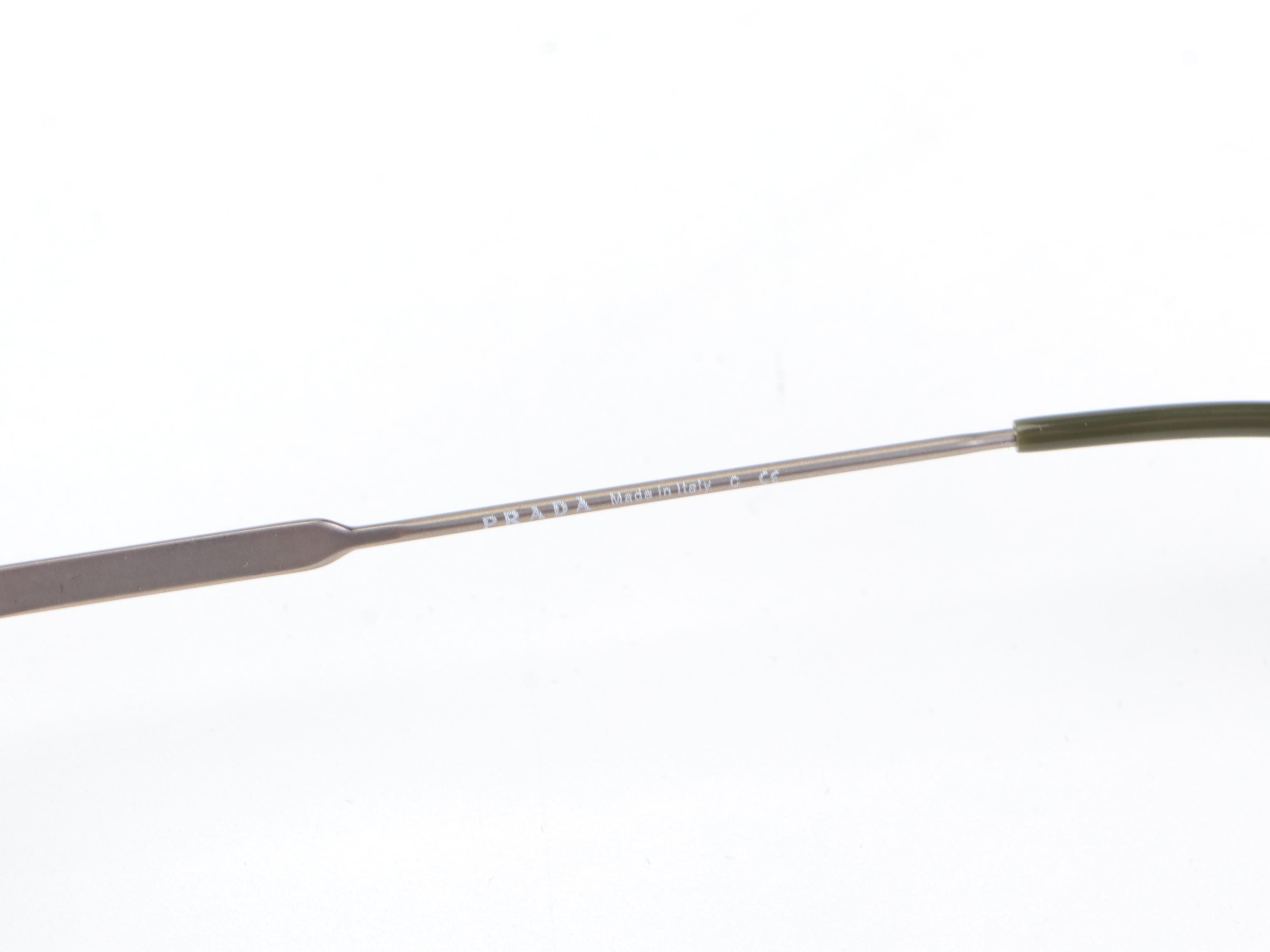 Prada VPR58X Matte Silver-Grey Frame Square Lens Eyeglasses with Box and Case