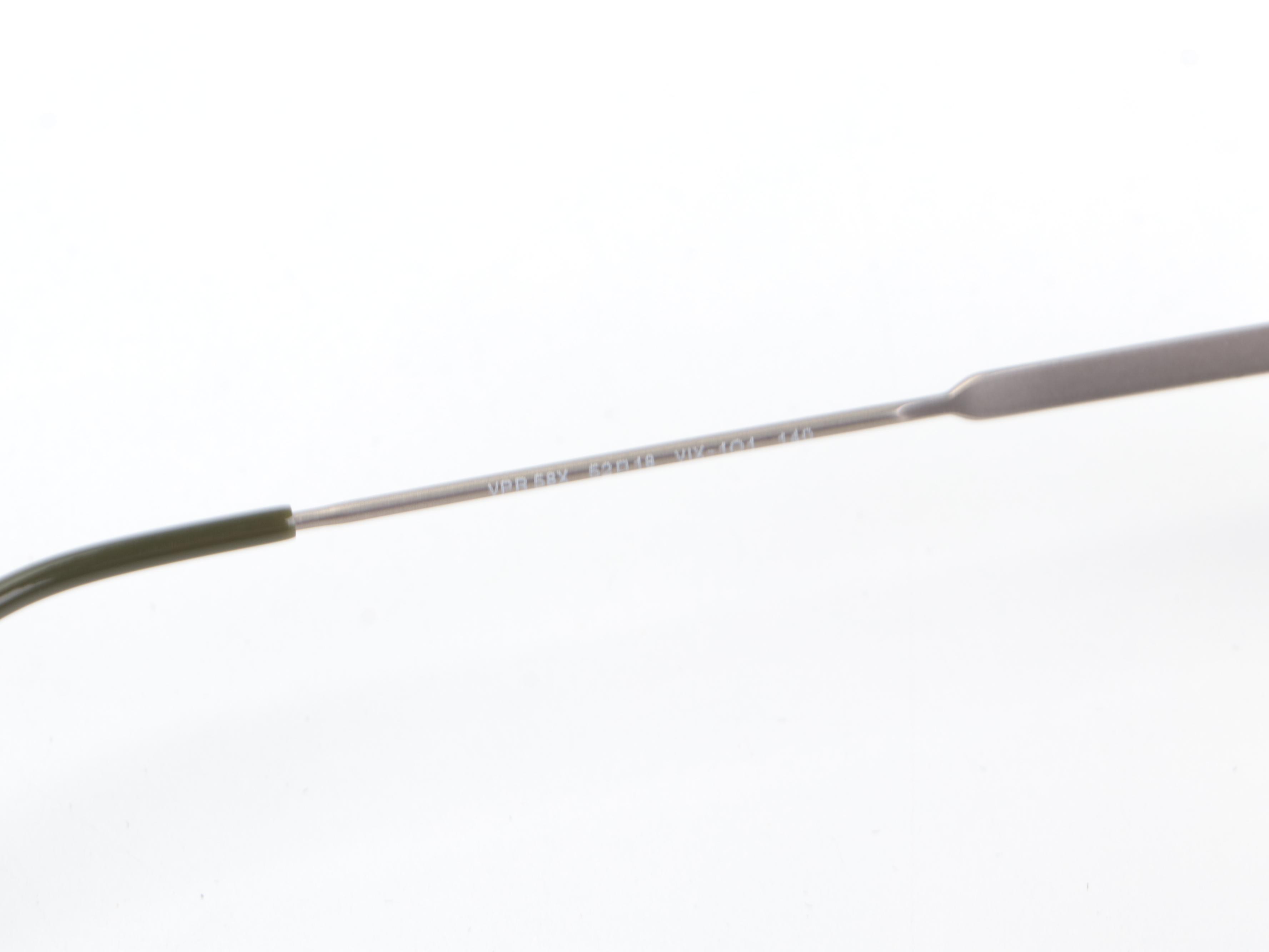 Prada VPR58X Matte Silver-Grey Frame Square Lens Eyeglasses with Box and Case