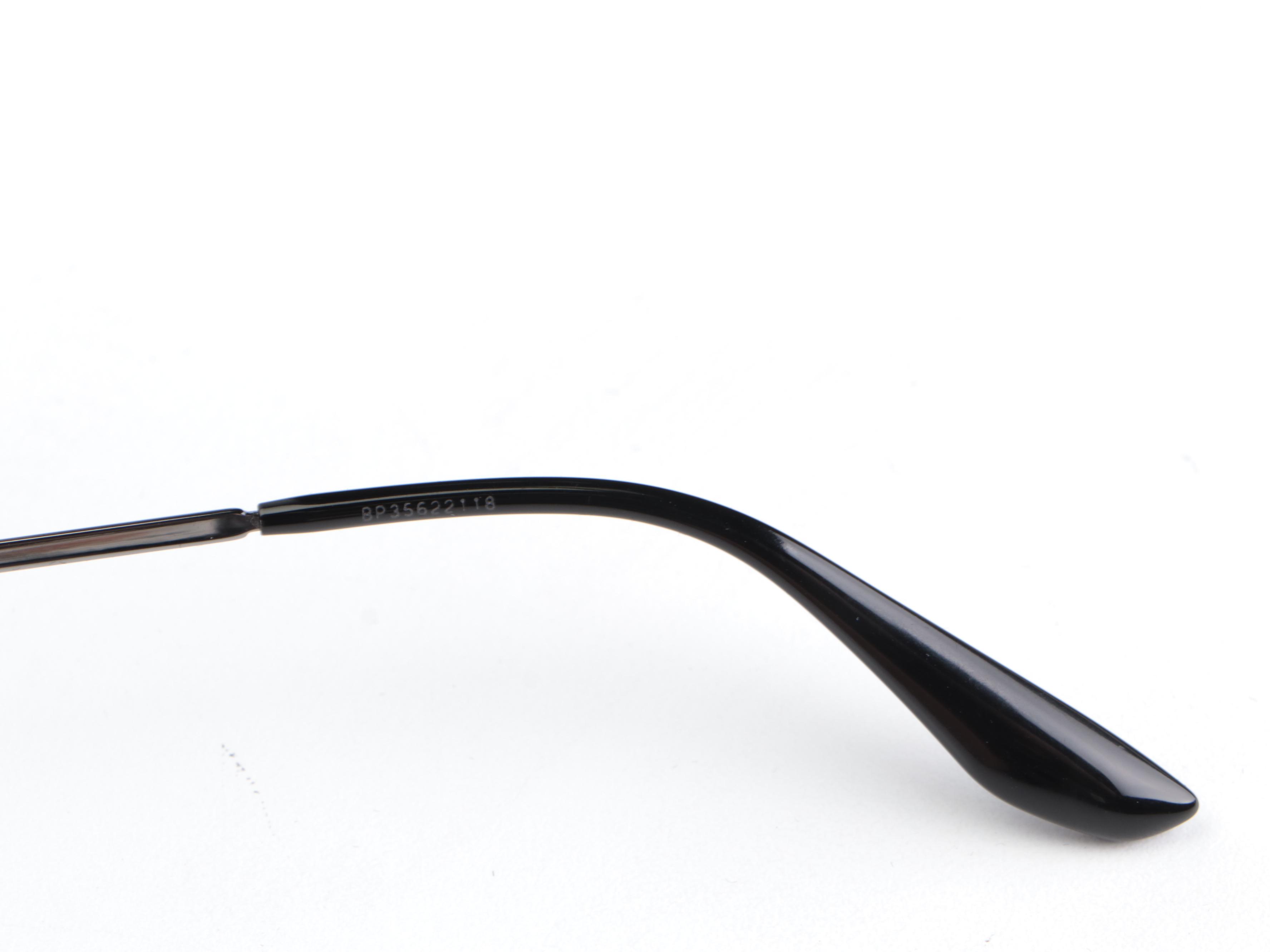 Prada SPR18U Grey Havana-Metal Frame Blue Oval Lens Sunglasses with Box and Case