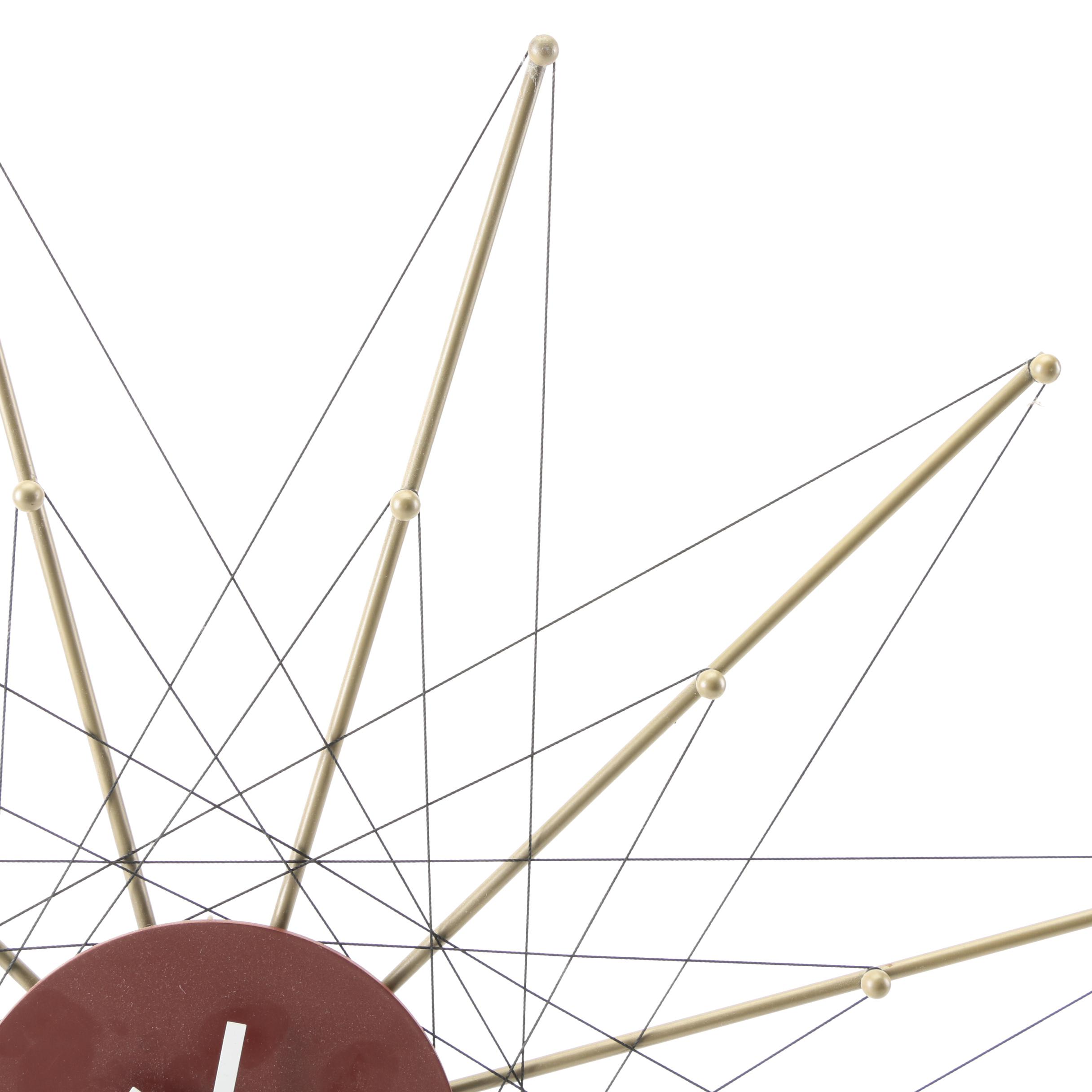 Modernist Style Metal and Rope Wall Clock