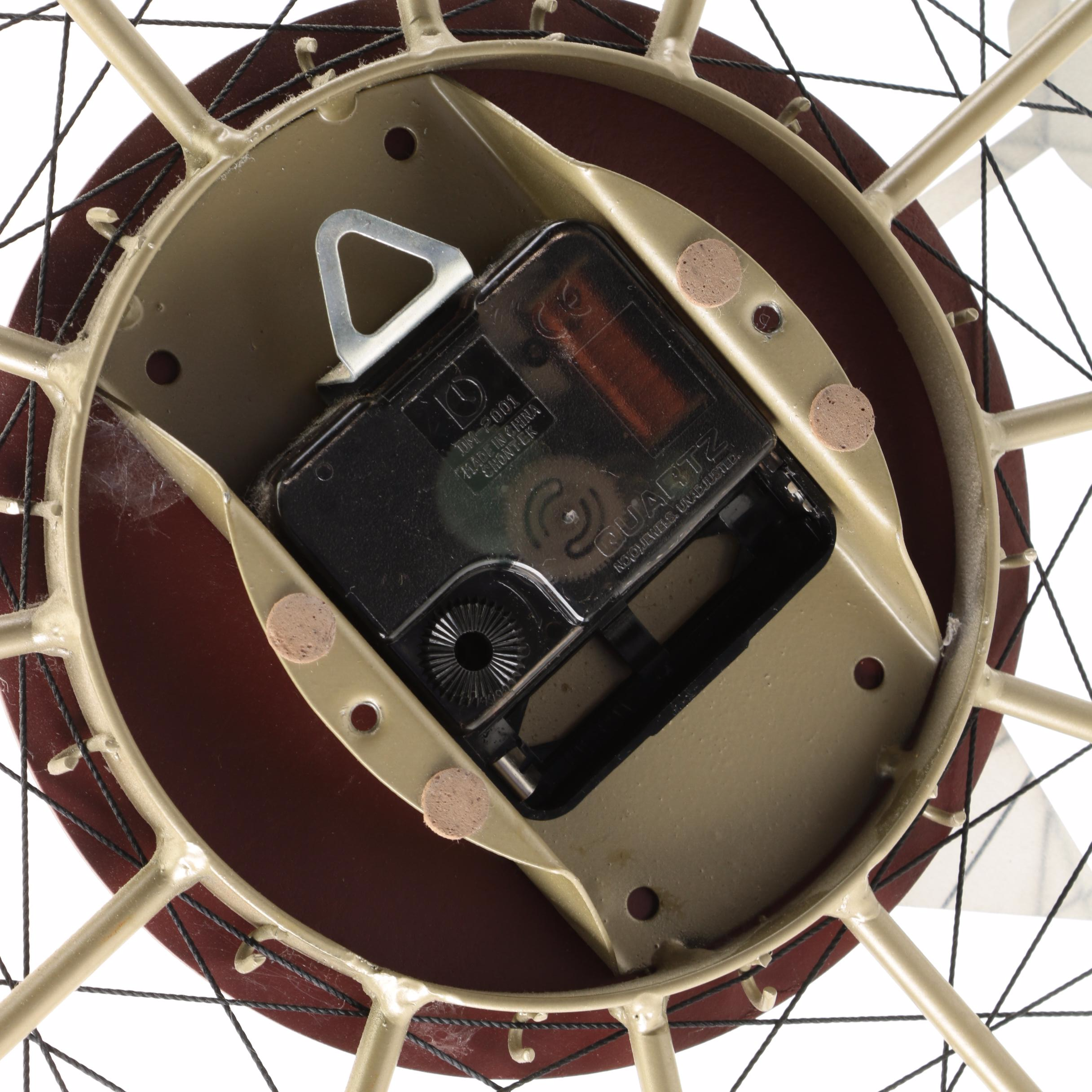 Modernist Style Metal and Rope Wall Clock