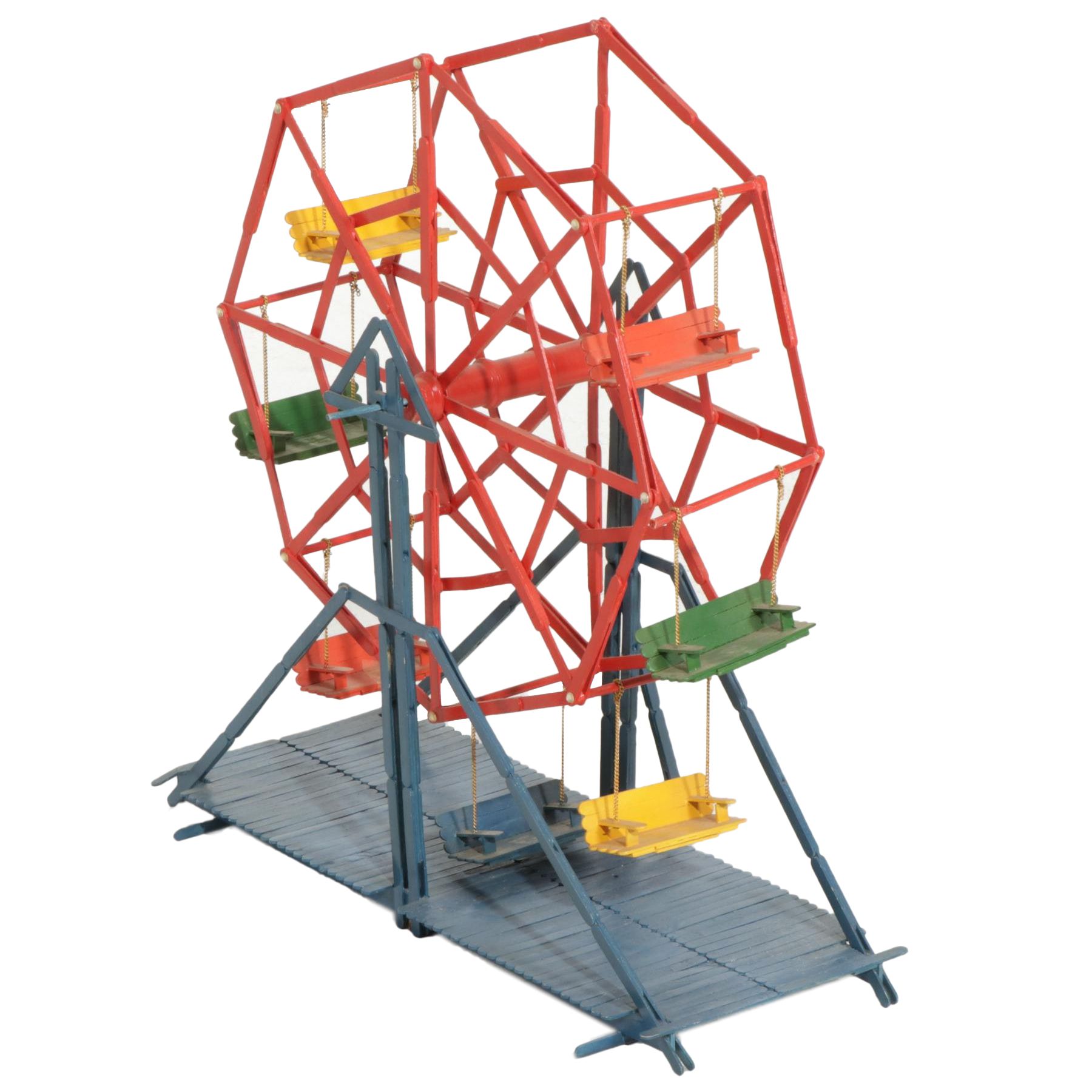 Folk Art Popsicle Stick Ferris Wheel