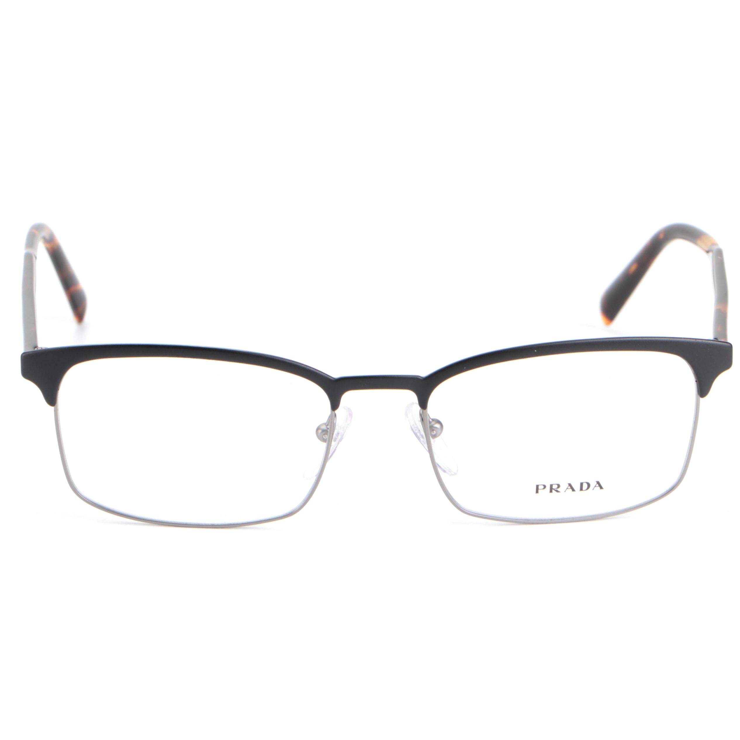 Prada VPR 54W Rectangular Eyeglasses in Tortoise with Case and Box