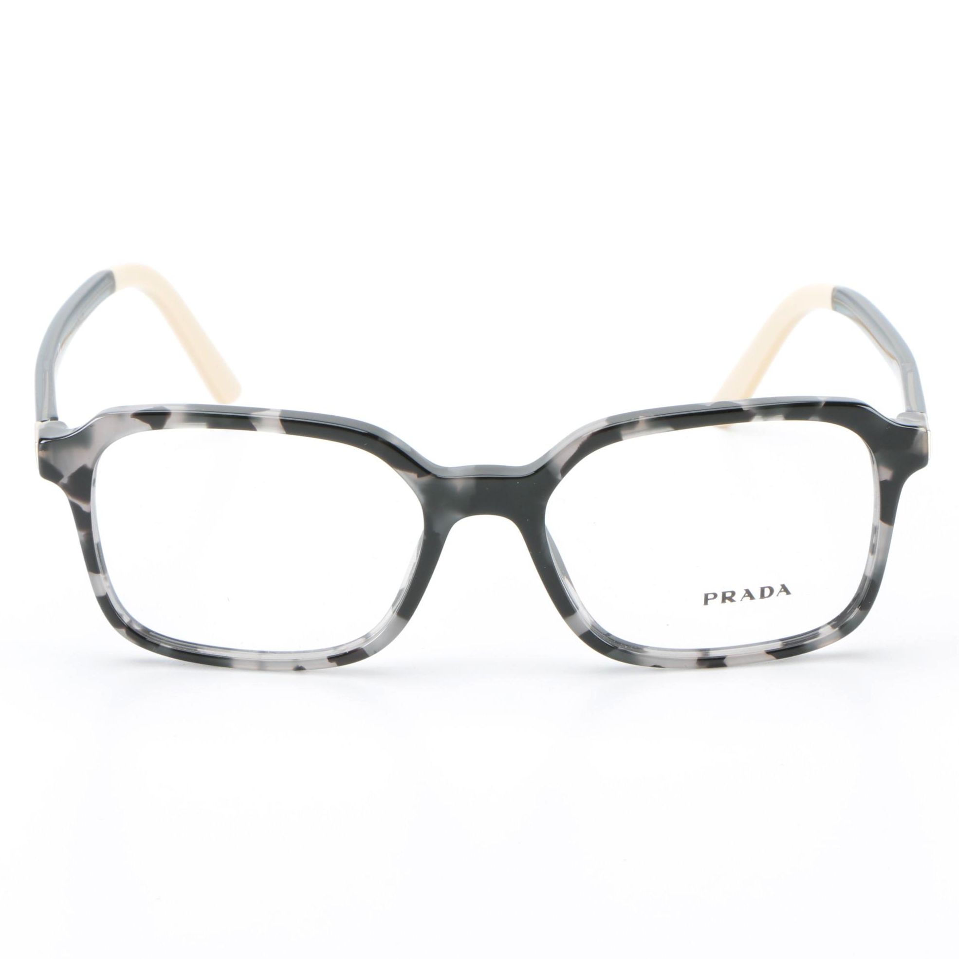 Prada VPR 03X Eyeglasses in Grey Havana with Case and Box