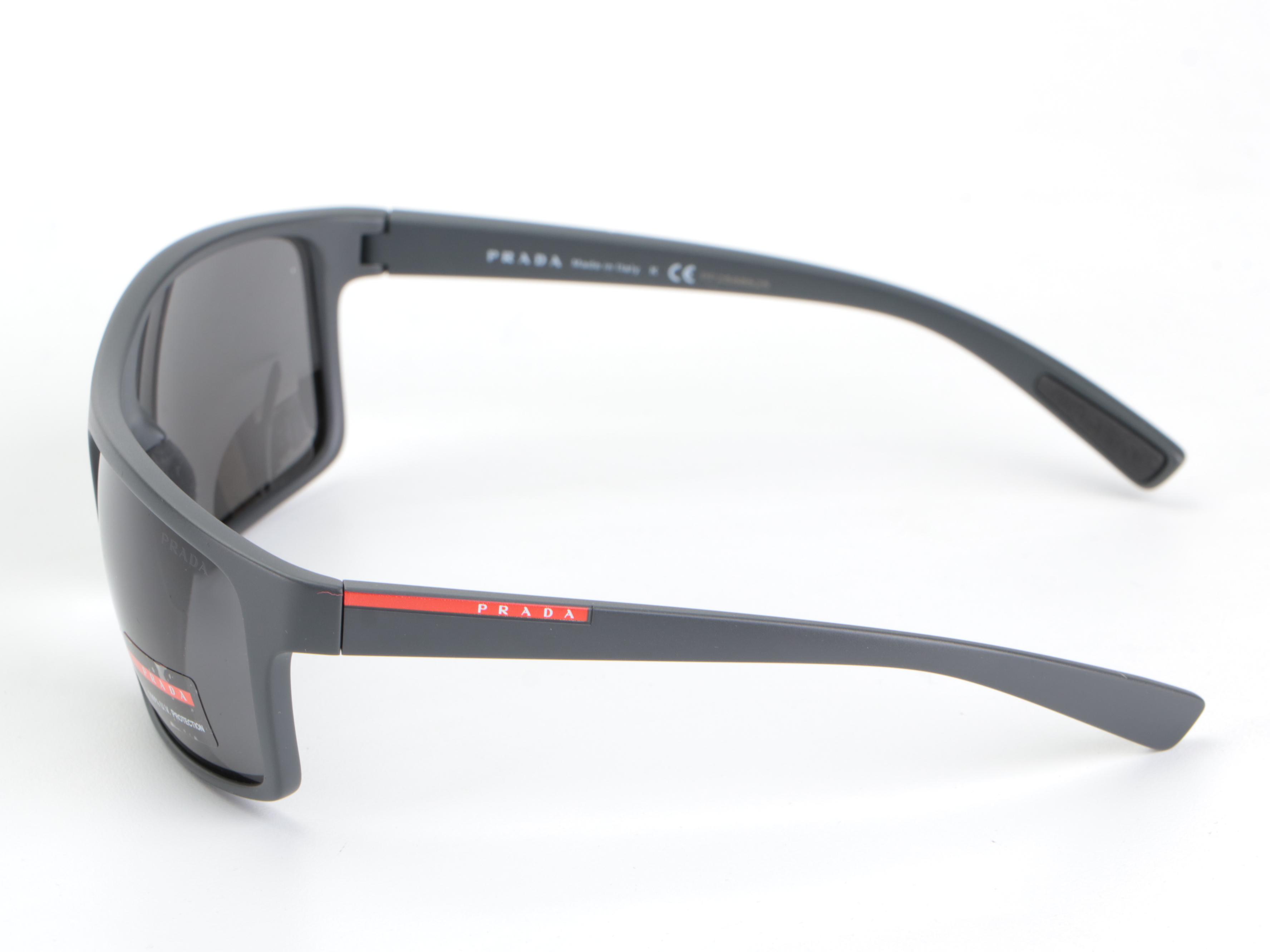 Prada Linea Rossa SPS11U Sunglasses in Matte Grey with Soft Case
