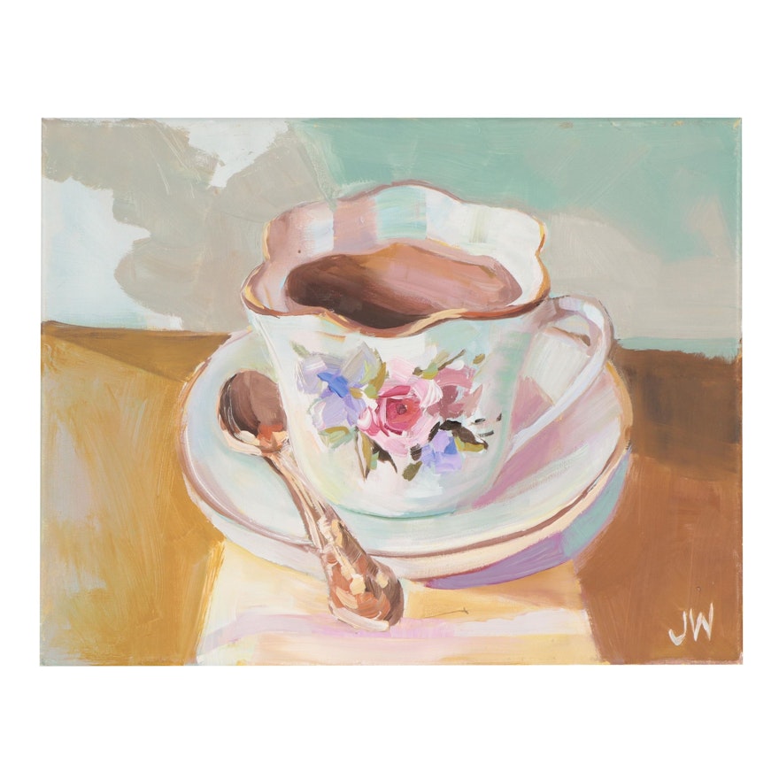 Jenny Westenhofer Teacup Still Life Oil Painting