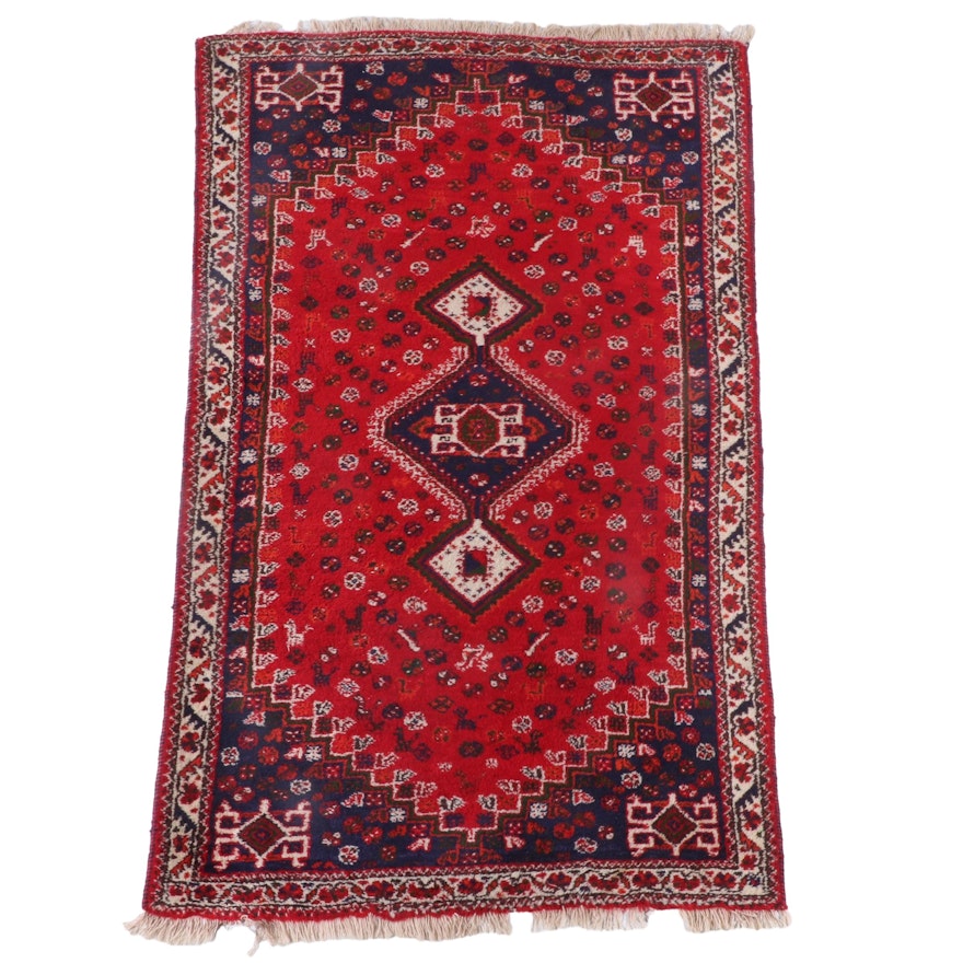 5'2 x 8'8 Hand-Knotted Persian Shiraz Qashqai Area Rug