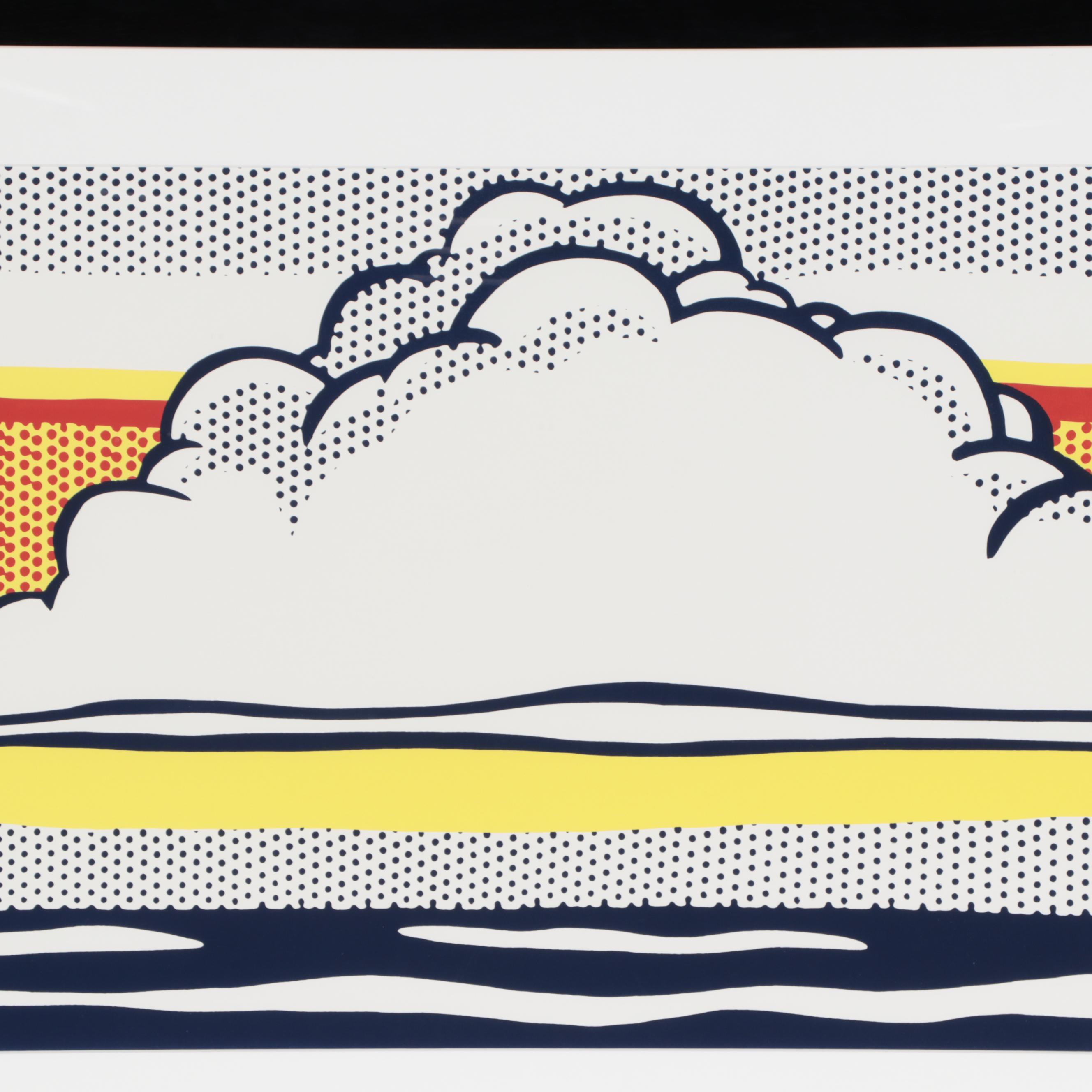 Pop Art Digital Print After Roy Lichtenstein "Cloud and Sea," 21st Century