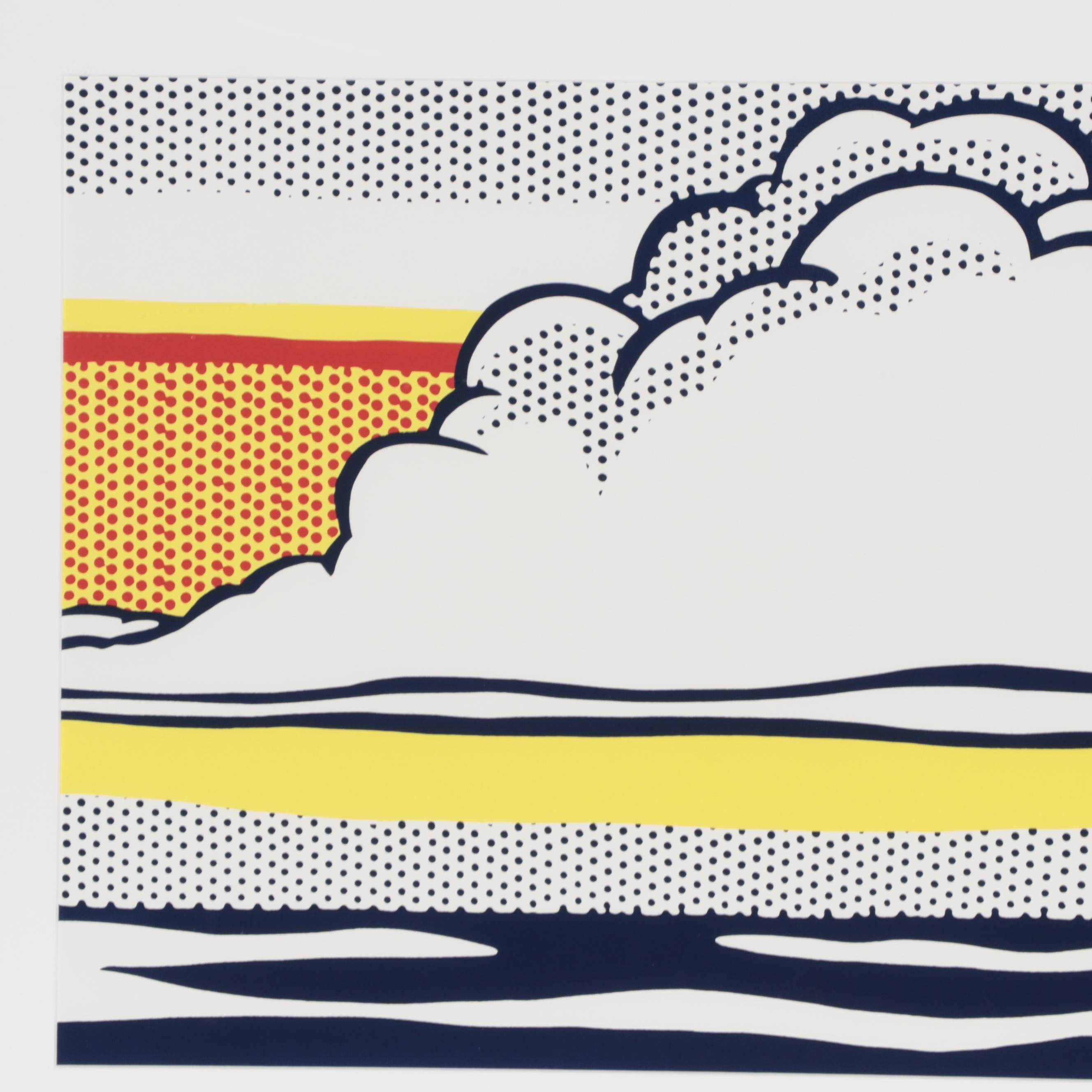 Pop Art Digital Print After Roy Lichtenstein "Cloud and Sea," 21st Century