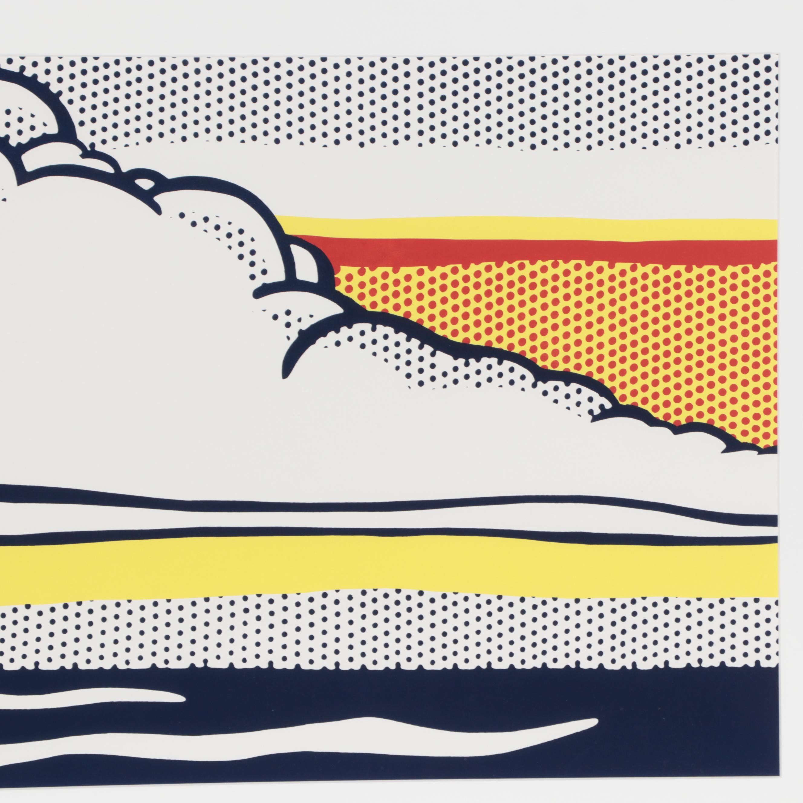 Pop Art Digital Print After Roy Lichtenstein "Cloud and Sea," 21st Century