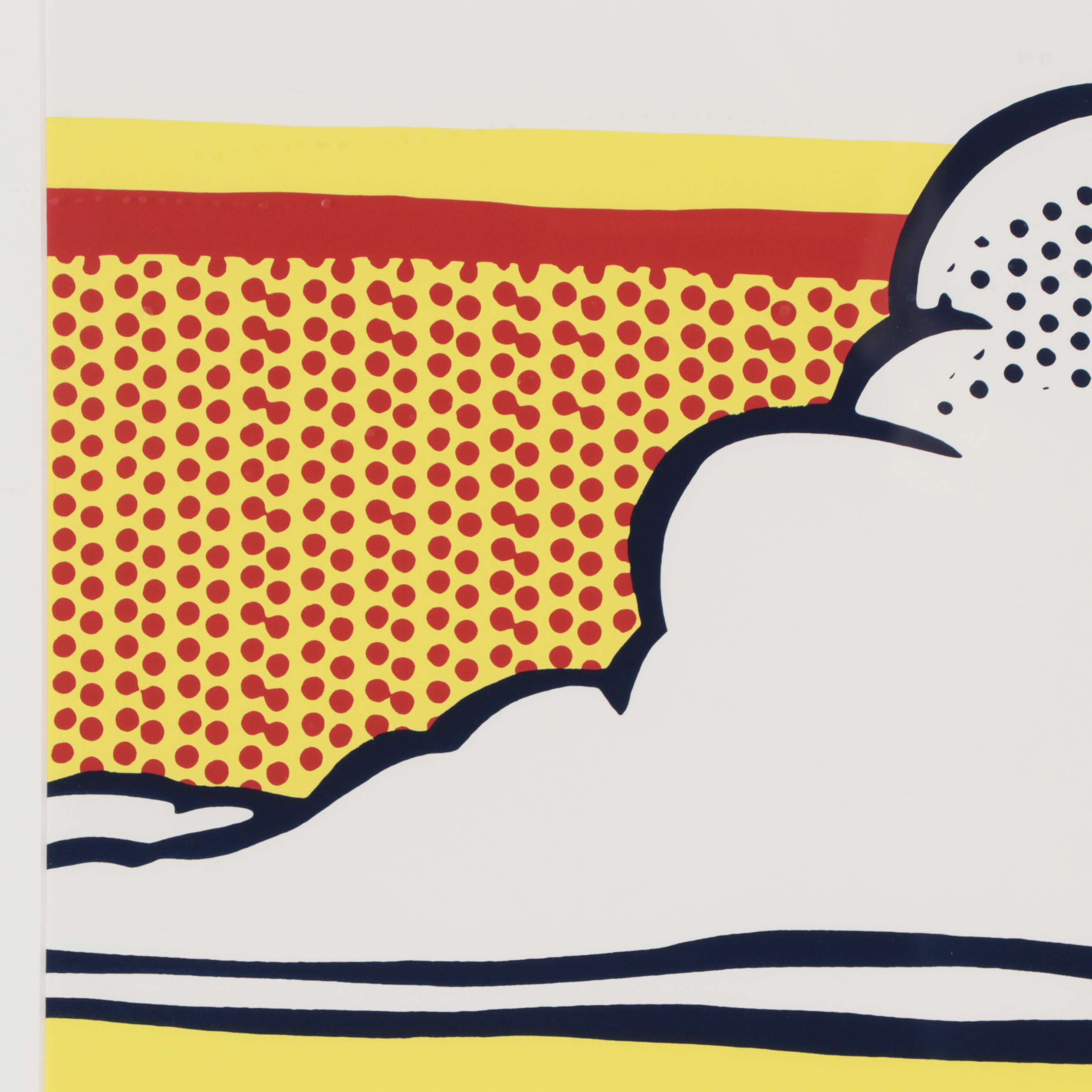 Pop Art Digital Print After Roy Lichtenstein "Cloud and Sea," 21st Century