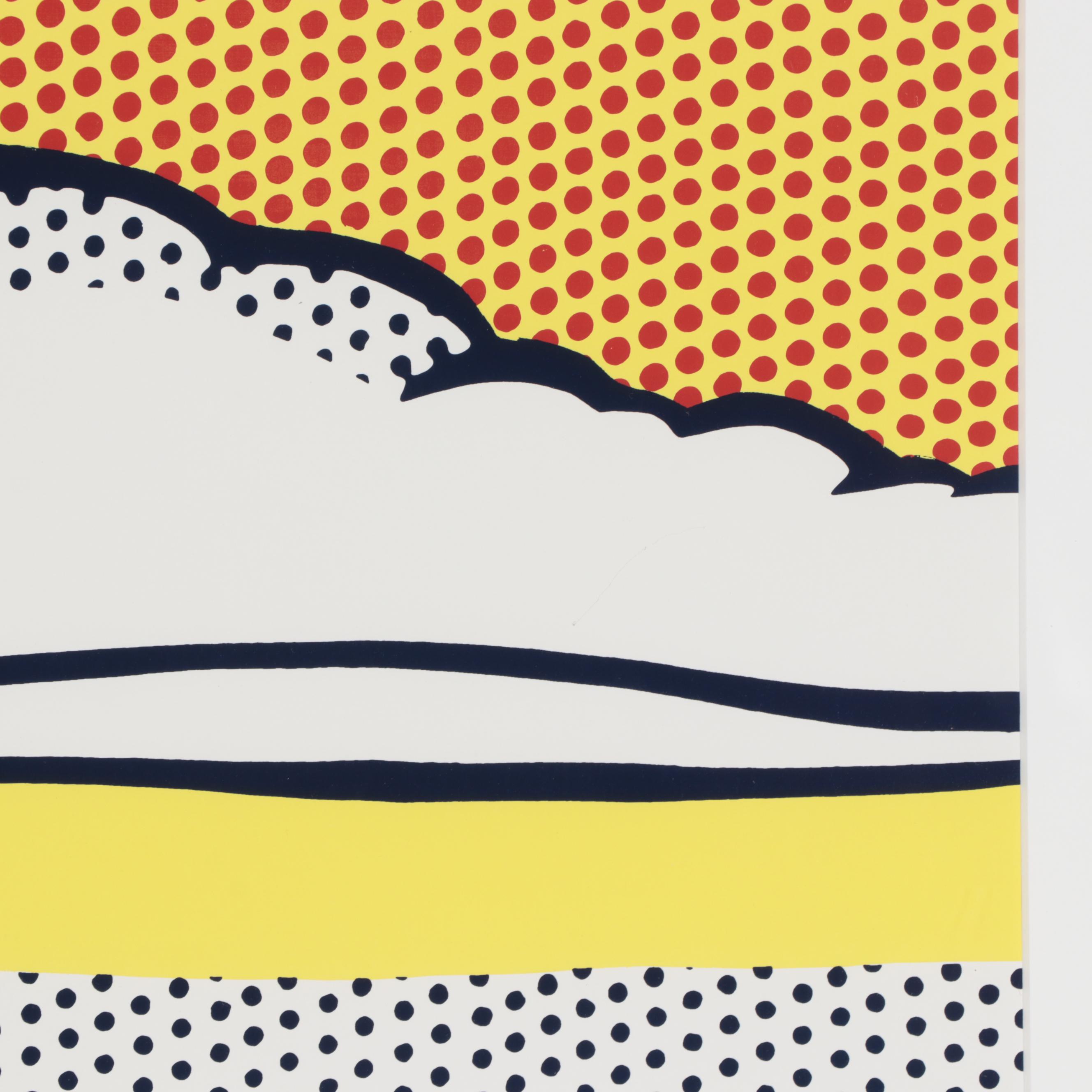 Pop Art Digital Print After Roy Lichtenstein "Cloud and Sea," 21st Century
